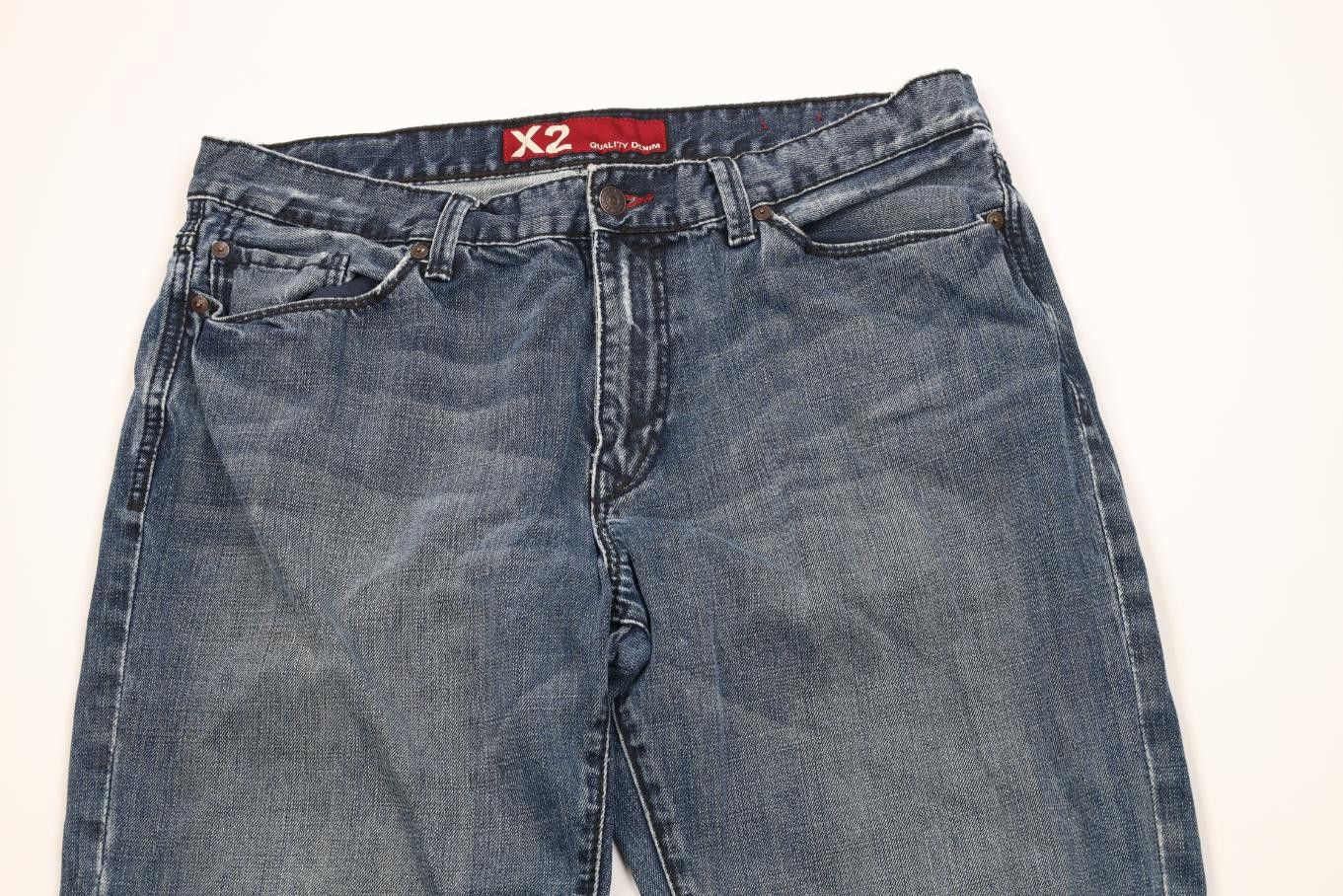 Express Vintage Y2K Express X2 Rise Boot Cut Wide Leg Denim Jeans Size US 36 / EU 52 - 2 Thumbnail