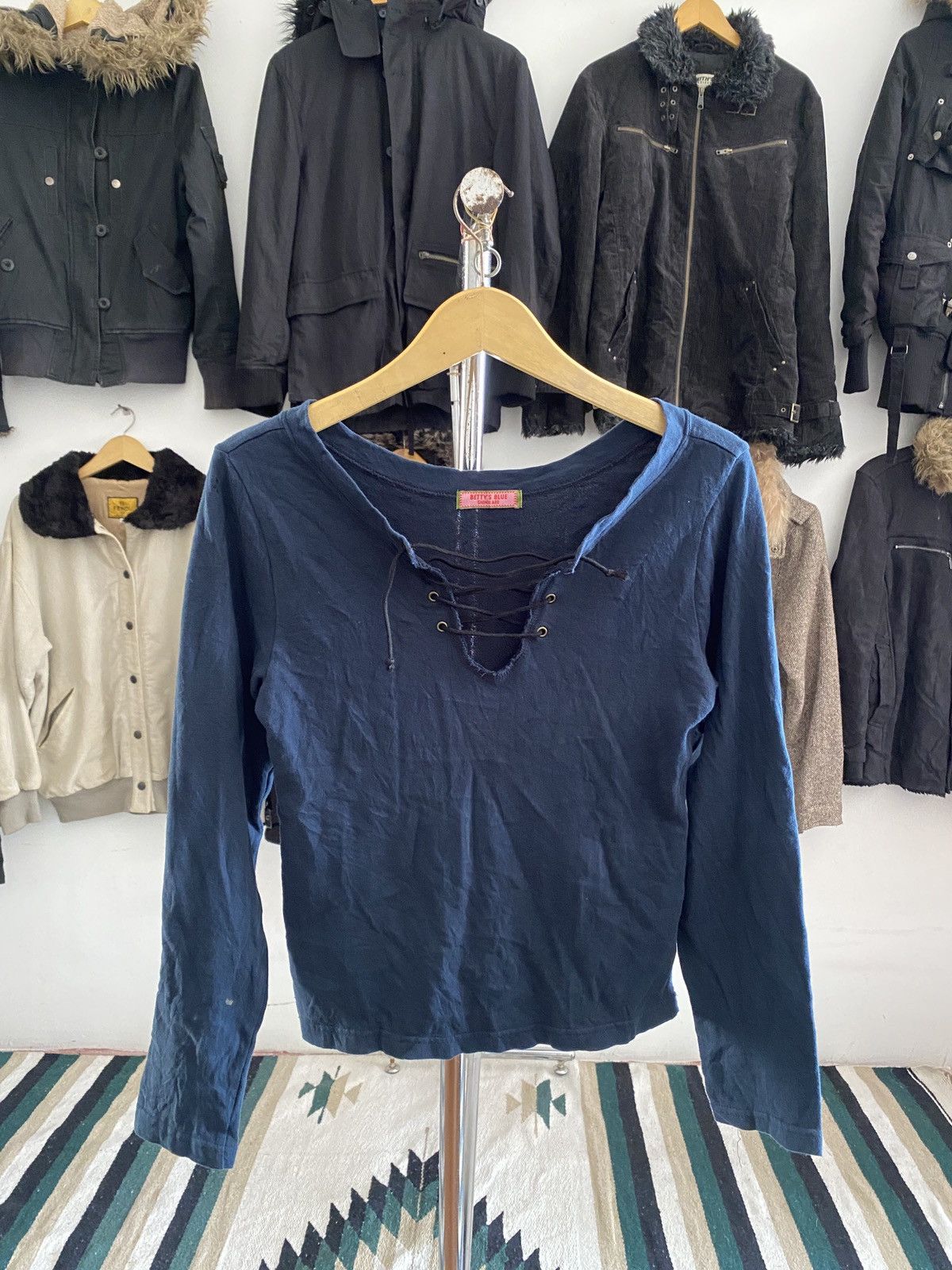 Betty's Blue by Shinji Abe Cropped Womens T-Shirt