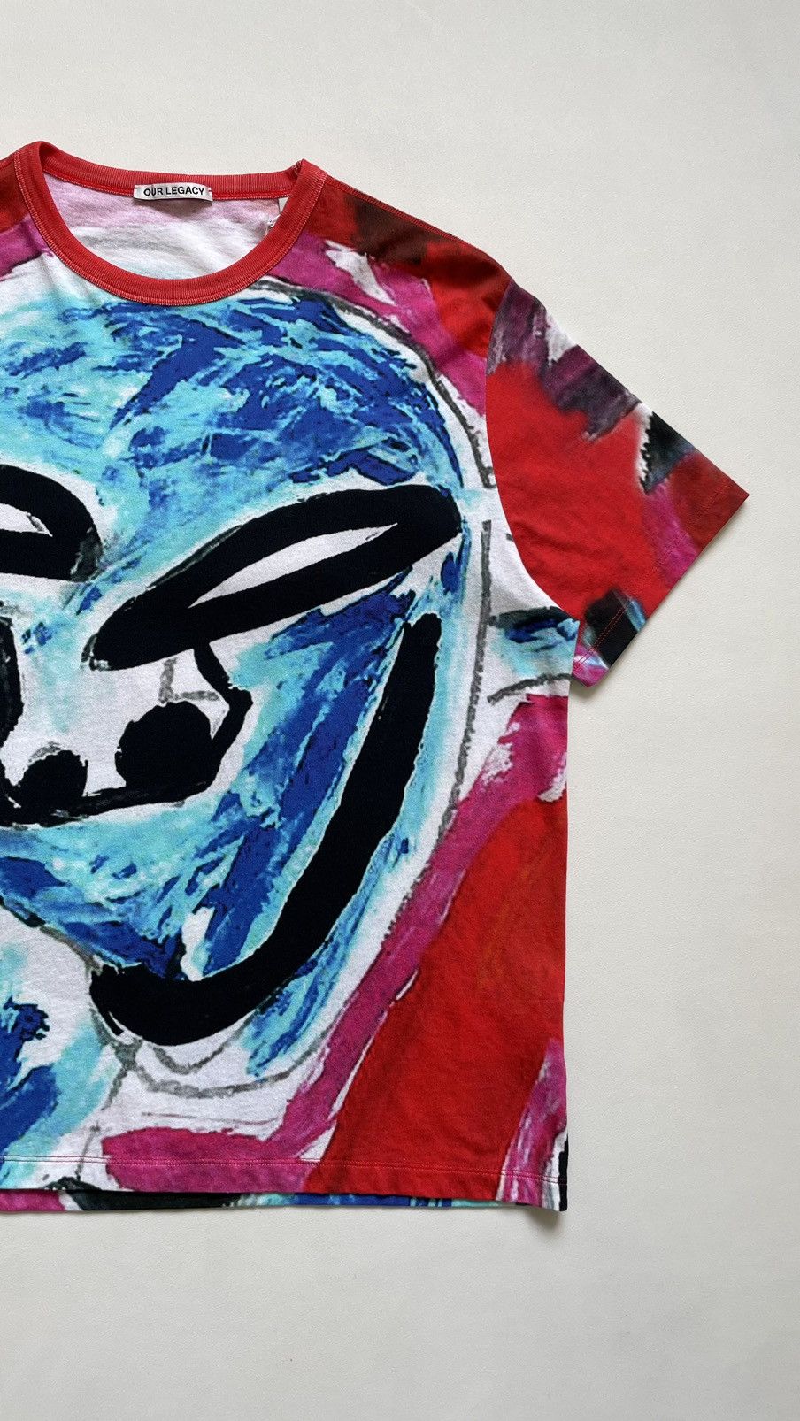 Our Legacy ‘Voodoo Face Print’ New Box T Shirt Size US M / EU 48-50 / 2 - 8 Thumbnail