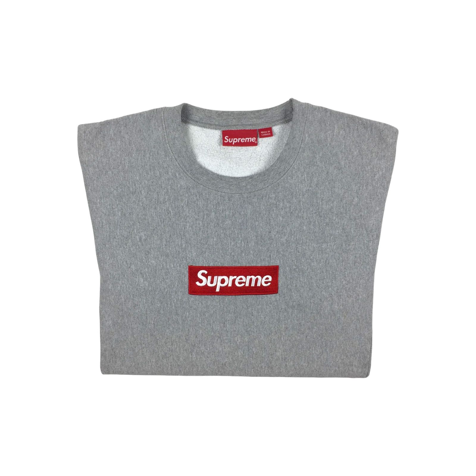 Supreme 2015 Supreme Grey Box Logo Crewneck Size US L / EU 52-54 / 3 - 2 Thumbnail