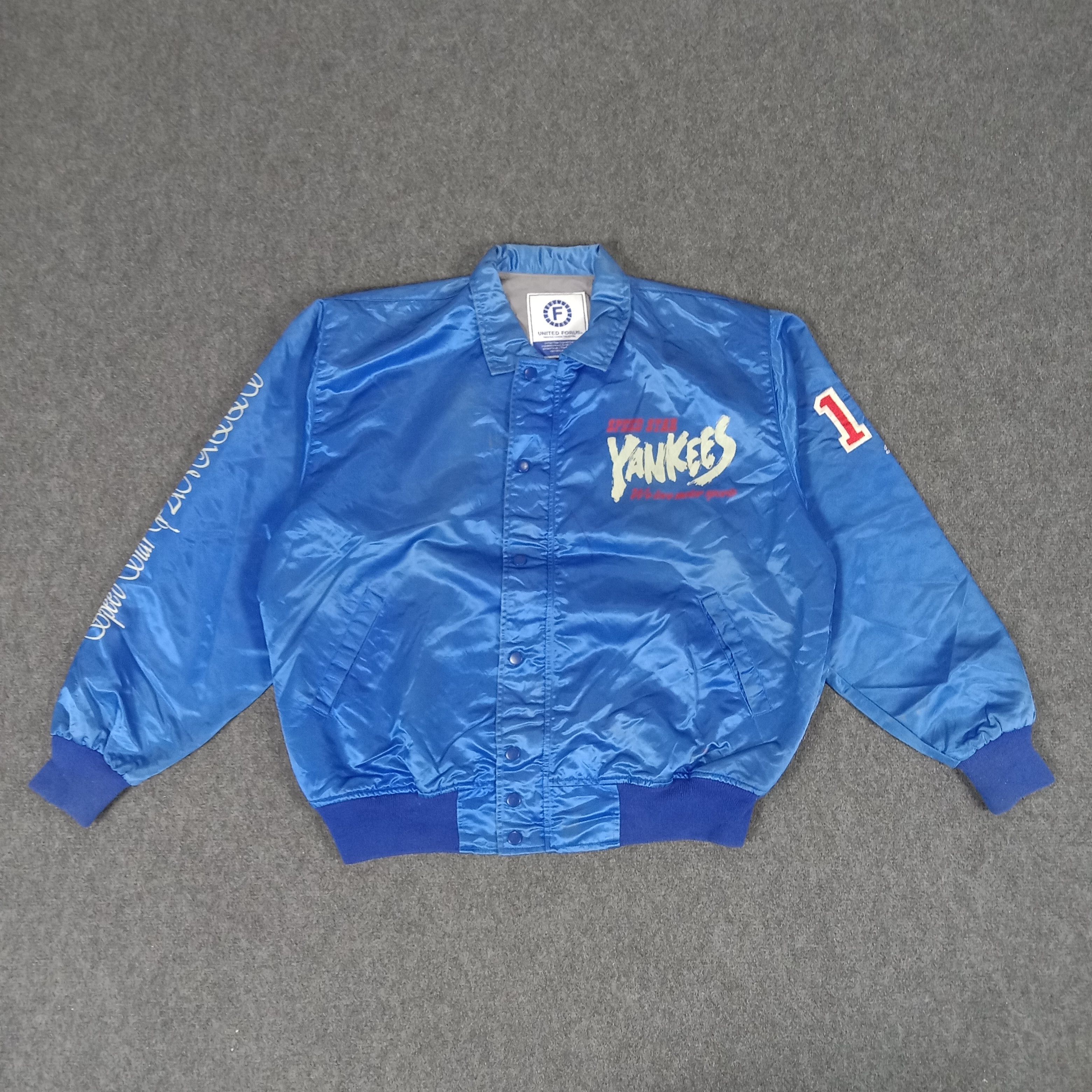 Vintage Yankees Fukuoka Speed Star 1995 Baseball Jacket Size US XL / EU 56 / 4 - 4 Thumbnail