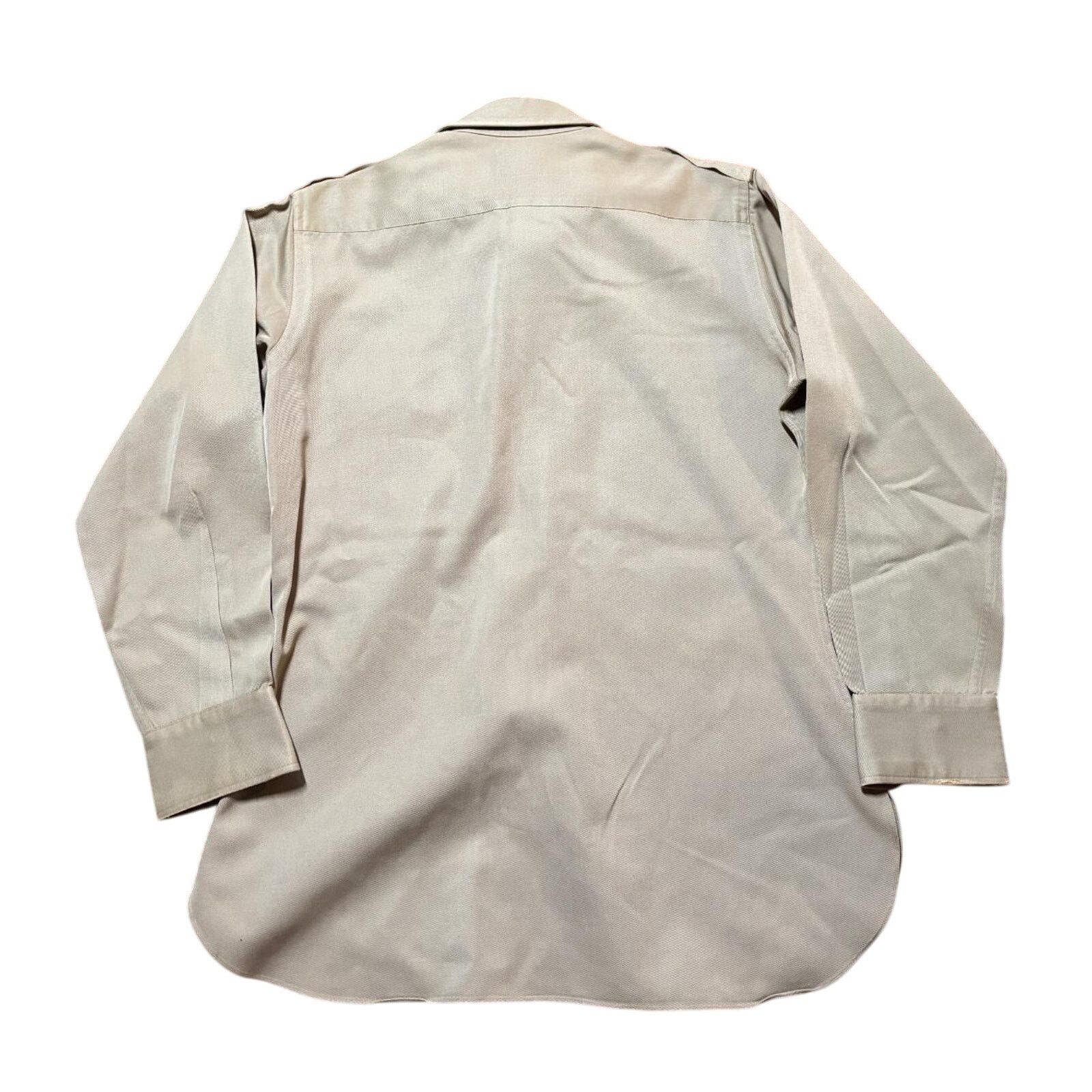 Vintage Vtg Chikuma Japanese Cotton Rayon Gabardine Uniform Shirt Size US L / EU 52-54 / 3 - 8 Thumbnail