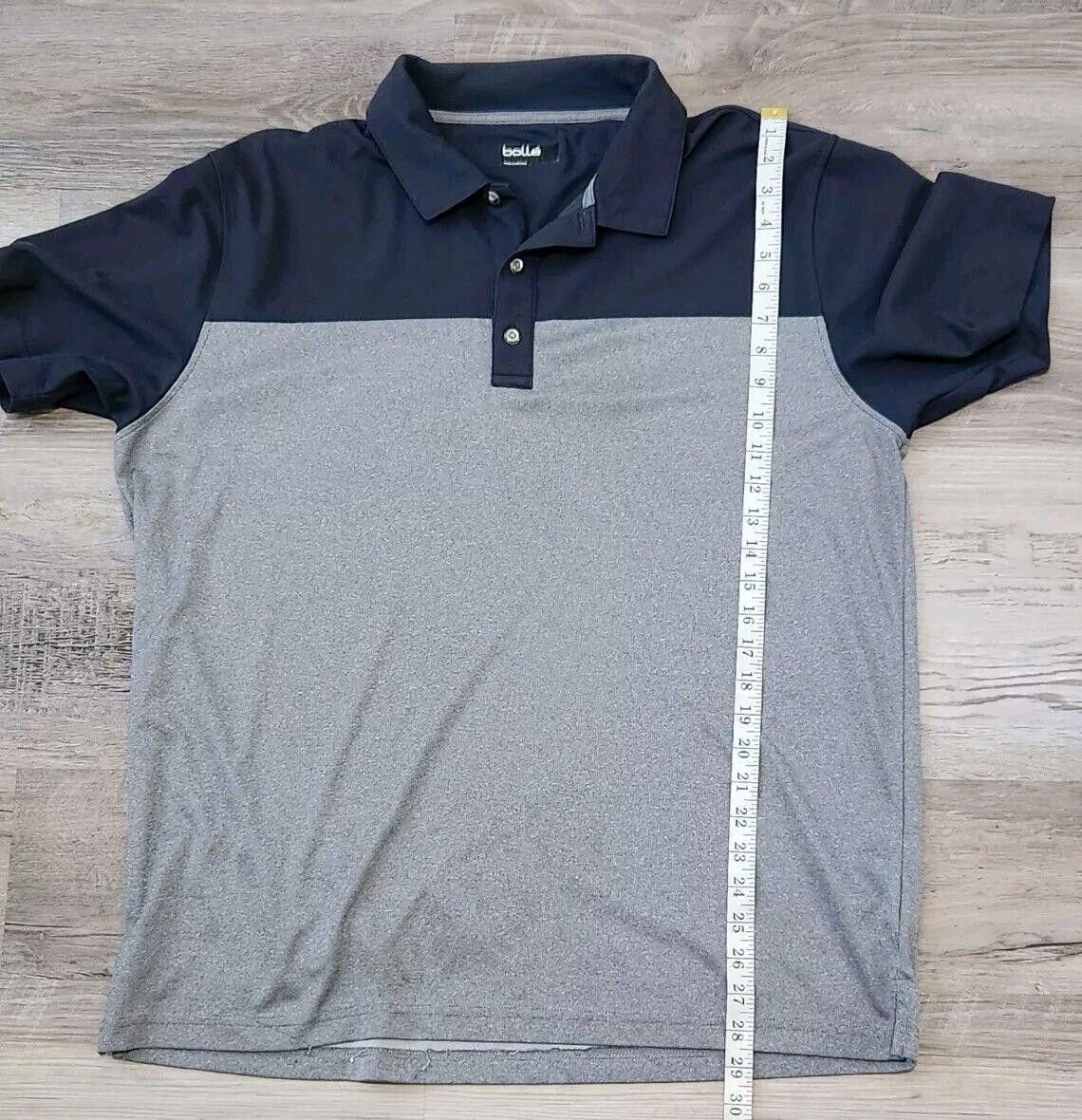 Bolle Bolle Polo Shirt Mens Extra Large Gray 2 Tone Short Sleeve Size US XL / EU 56 / 4 - 5 Thumbnail