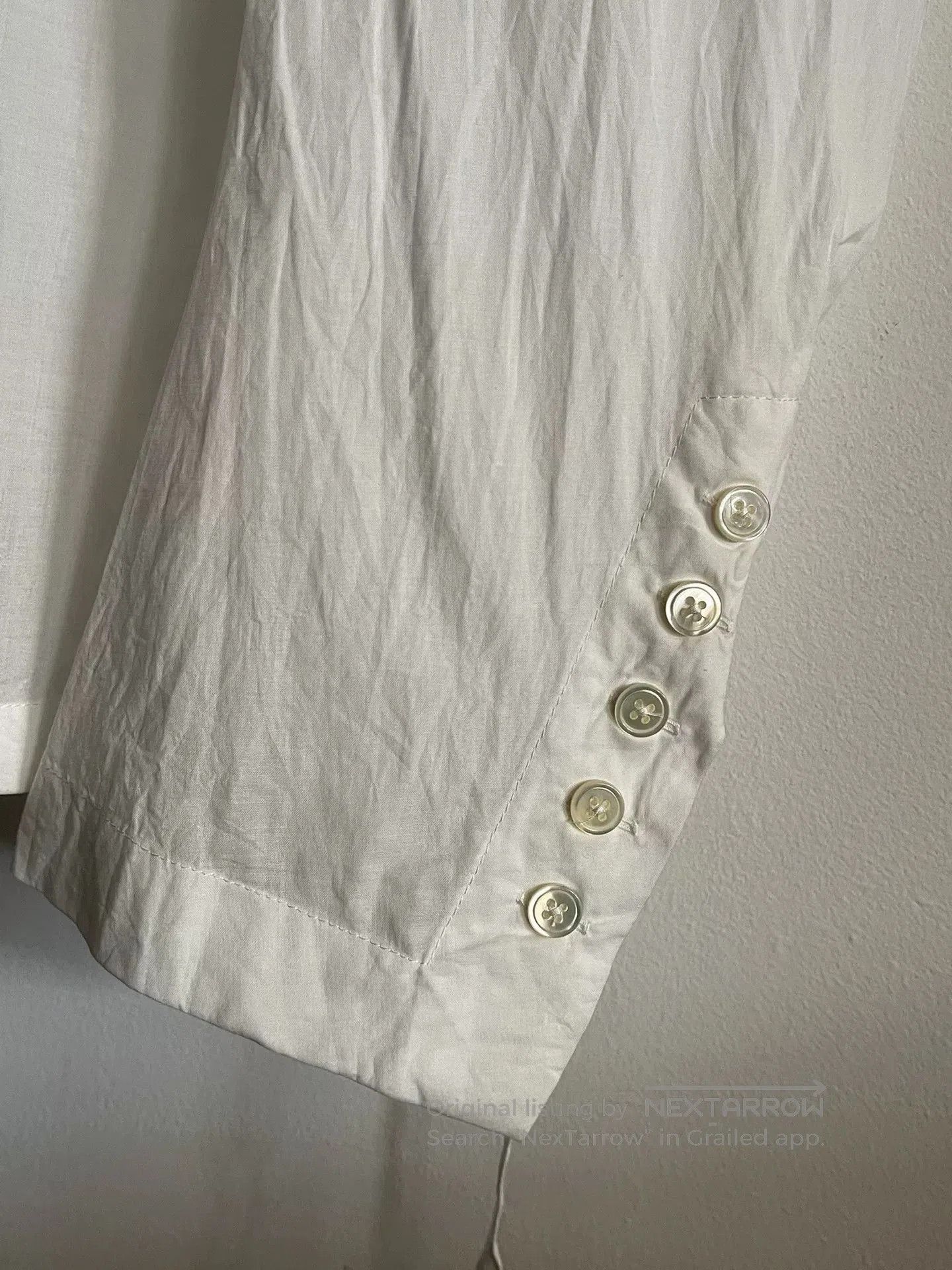 Ann Demeulemeester Ann Demeulemeester White Back Tie Shirt. Size XS / US 0-2 / IT 36-38 - 6 Thumbnail