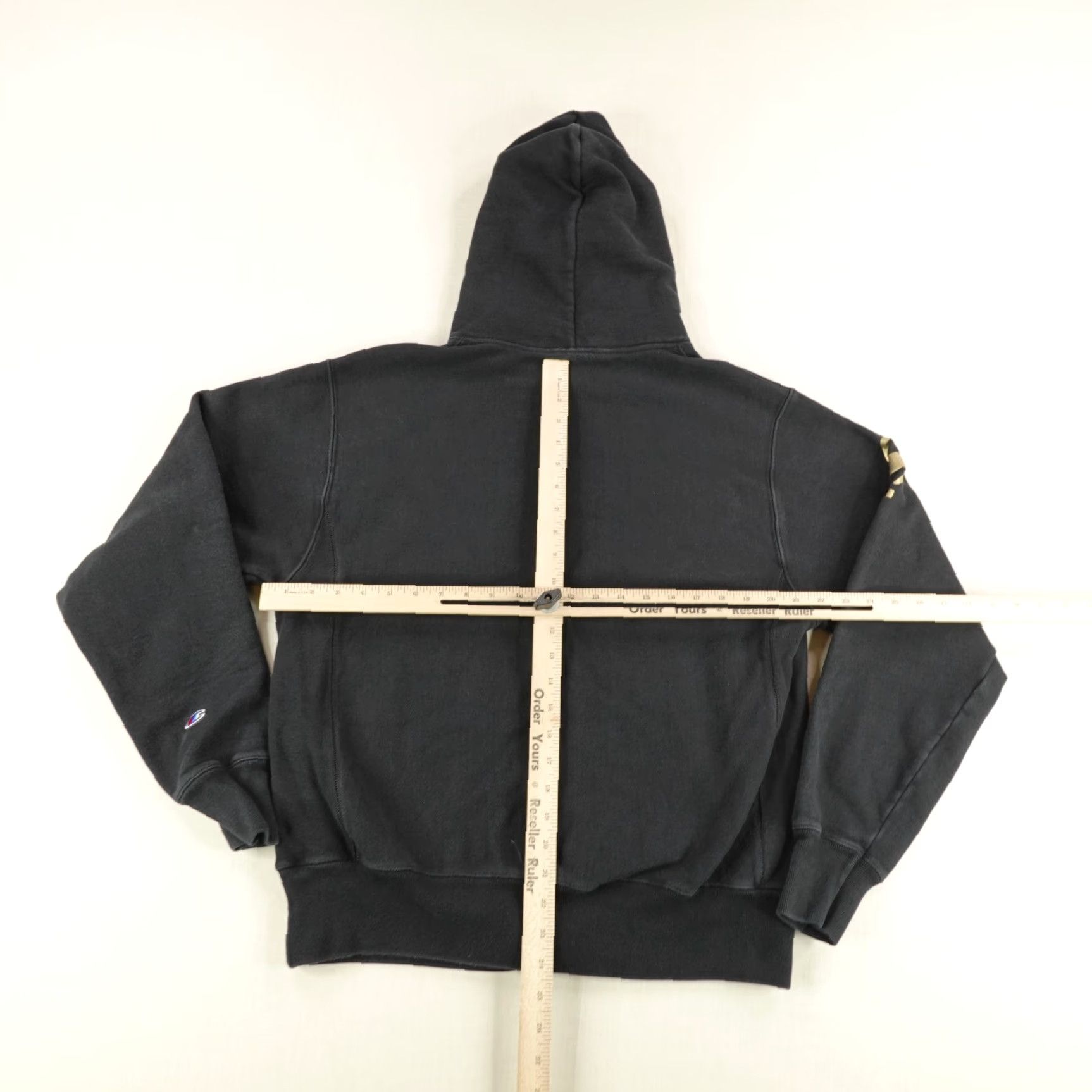 Champion VINTAGE Champion Hoodie Mens Medium Black Gold Reverse Weave Full Zip Sweatshirt Jacket Size US M / EU 48-50 / 2 - 5 Thumbnail