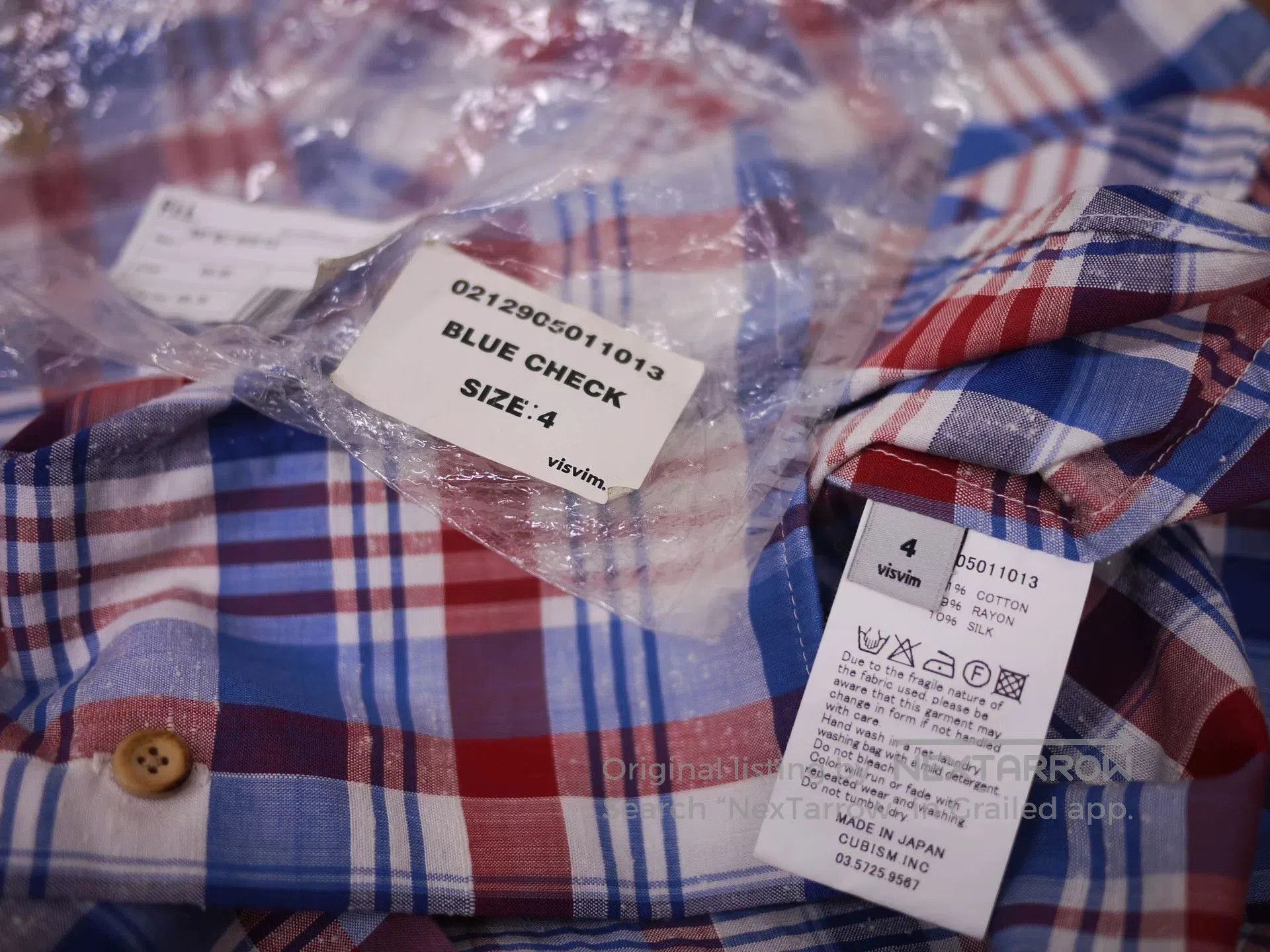 Visvim VISVIM ICT Rust Belt Shirt Blue Check. Size US XXL / EU 58 / 5 - 9 Thumbnail