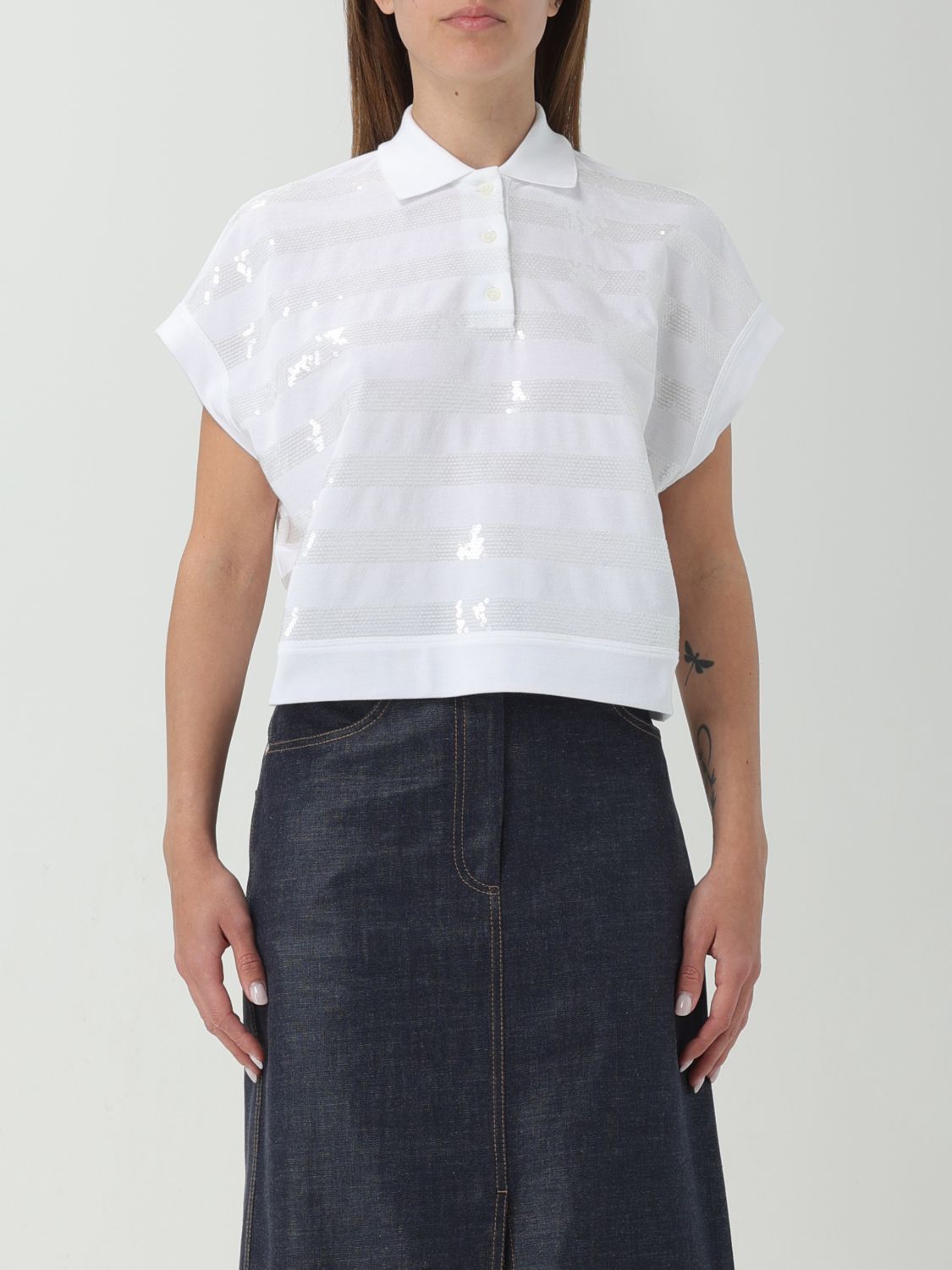 image of Brunello Cucinelli Polo Shirt Woman White, Women's (Size XS)