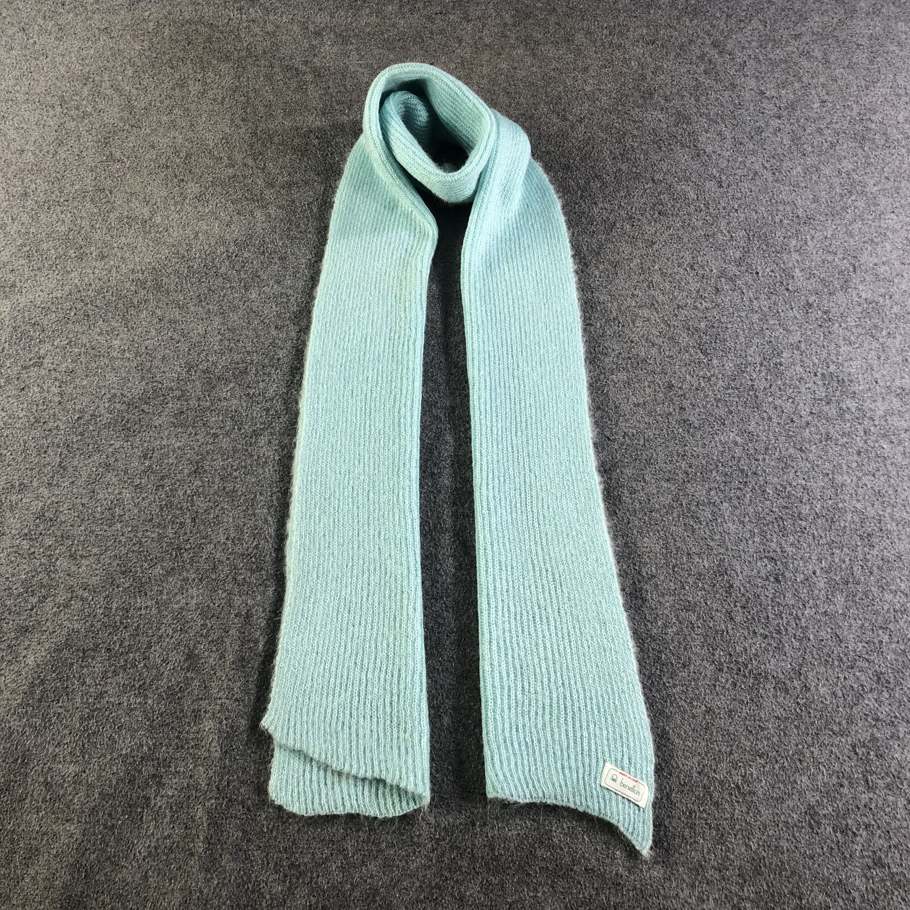 United Colors Of Benetton Benetton Pleated Wool Scarf Muffler V2039 Size ONE SIZE - 1 Thumbnail