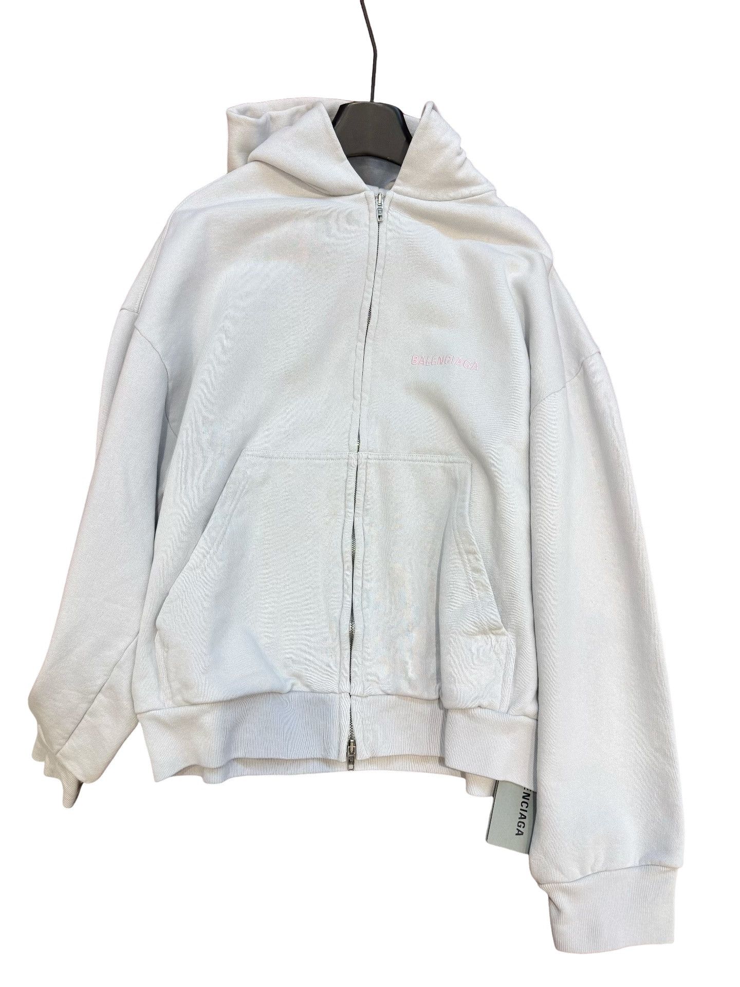 Balenciaga Balenciaga Pink Logo Zip-Up Hoodie Size XS Size US XS / EU 42 / 0 - 1 Thumbnail