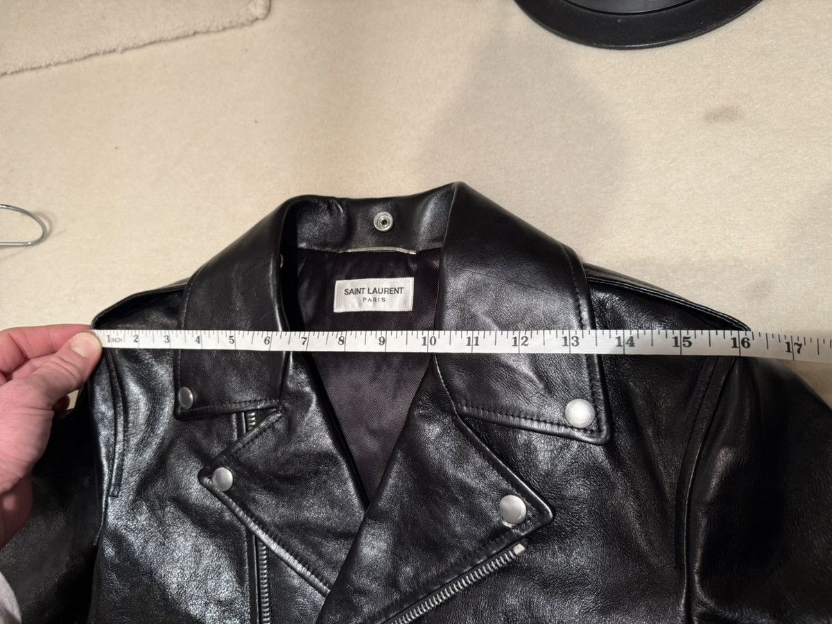 Saint Laurent Paris Saint Laurent oiled calf black leather biker jacket 46 L01 Size US S / EU 44-46 / 1 - 4 Thumbnail
