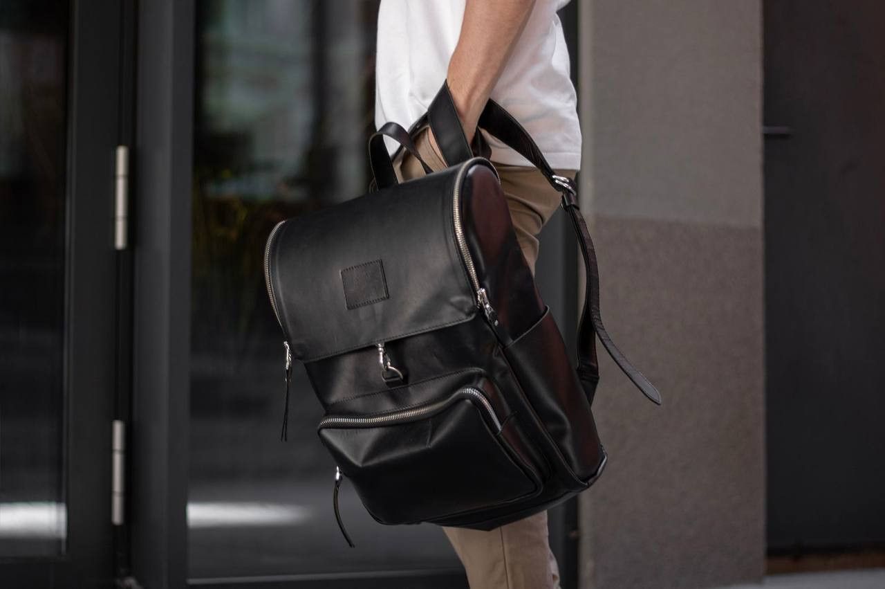 Handmade Leather backpack. Laptop backpack Size ONE SIZE - 2 Thumbnail