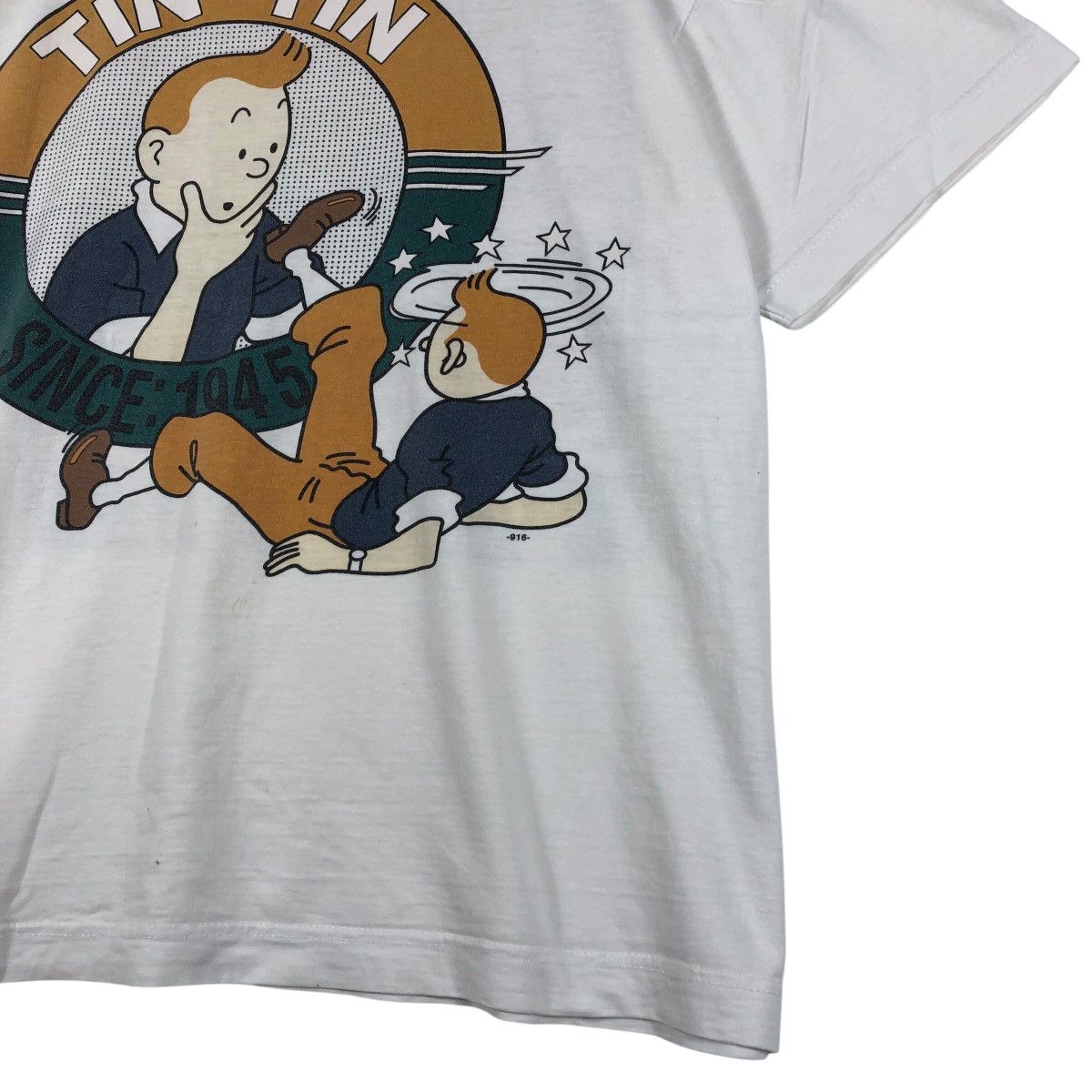 Vintage The Adventure of TINTIN Rare Design T-Shirt Size US L / EU 52-54 / 3 - 4 Thumbnail
