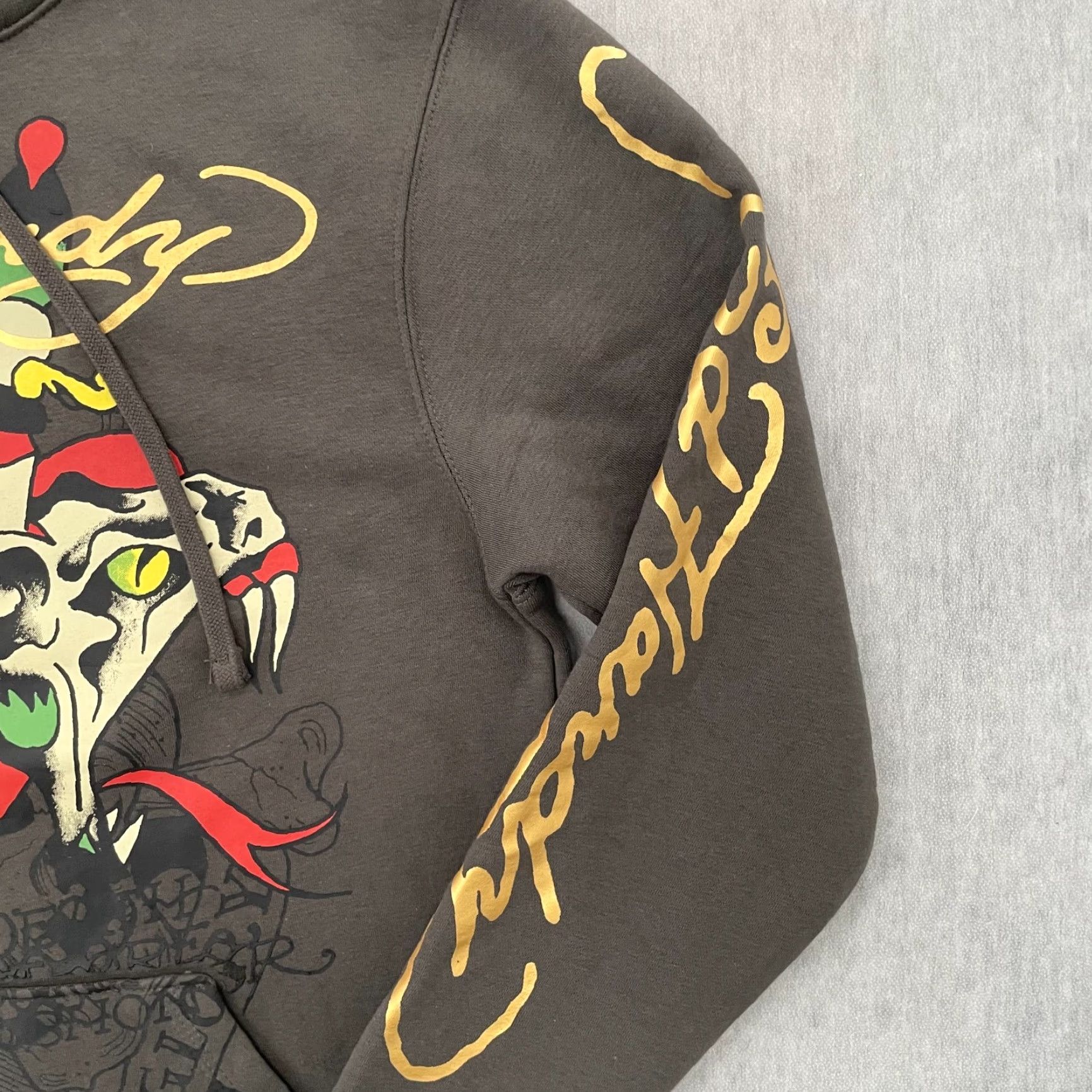 Ed Hardy Ed Hardy Hoodie Pullover Adult Small Gray Skull Graphic Print Logo Hooded Pockets Dagger Death Before Dishonor Sweater Size US S / EU 44-46 / 1 - 4 Thumbnail