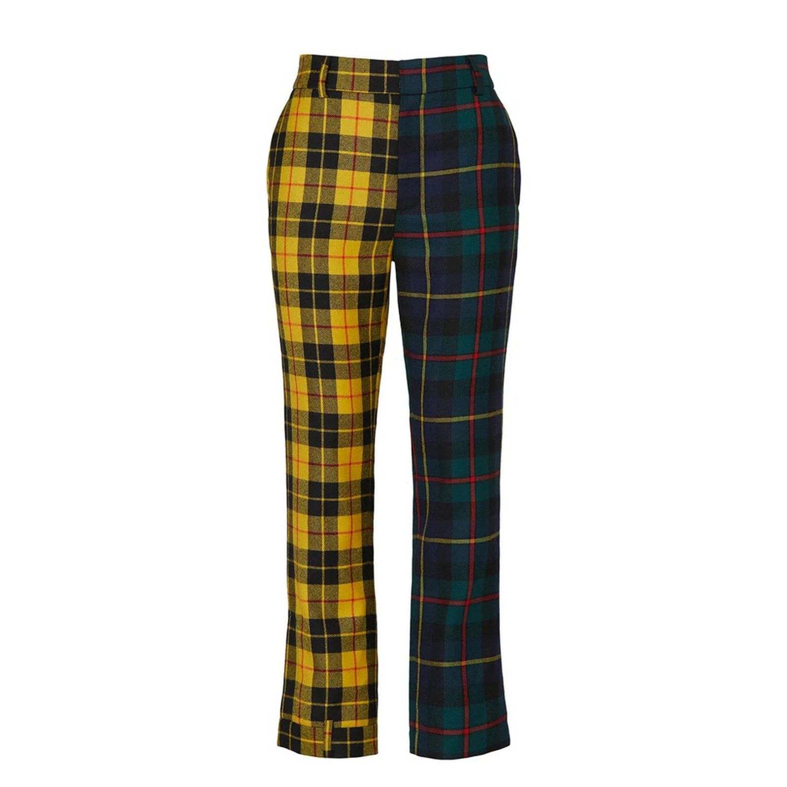 MONSE MONSE Colorblock Plaid Wool Trousers Made in USA Size 4 Size 27" / US 4 / IT 40 - 2 Thumbnail