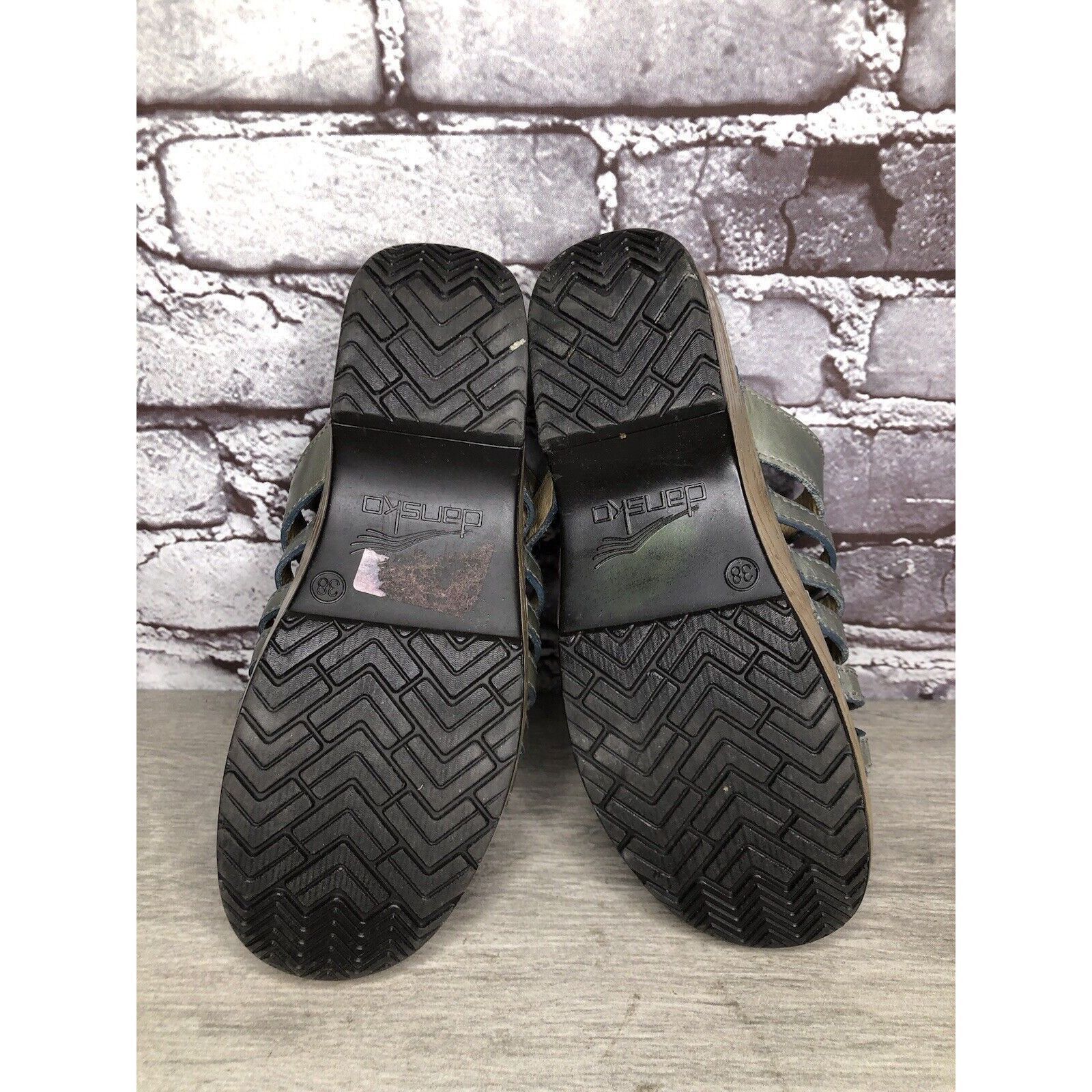 Other Dansko Blue Teal Leather Slide Buckle Straps Clogs Sandals W Size US 7.5 / IT 37.5 - 10 Thumbnail