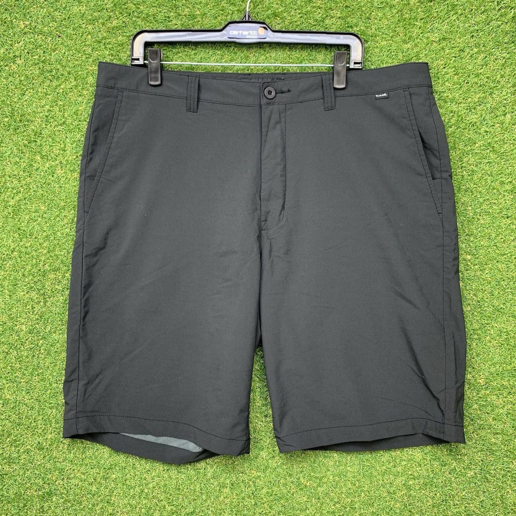 TravisMathew Travis Mathew Golf Shorts Mens 40 Gray Procced With Caution Micro Tech Fabric Size US 40 / EU 56 - 2 Thumbnail