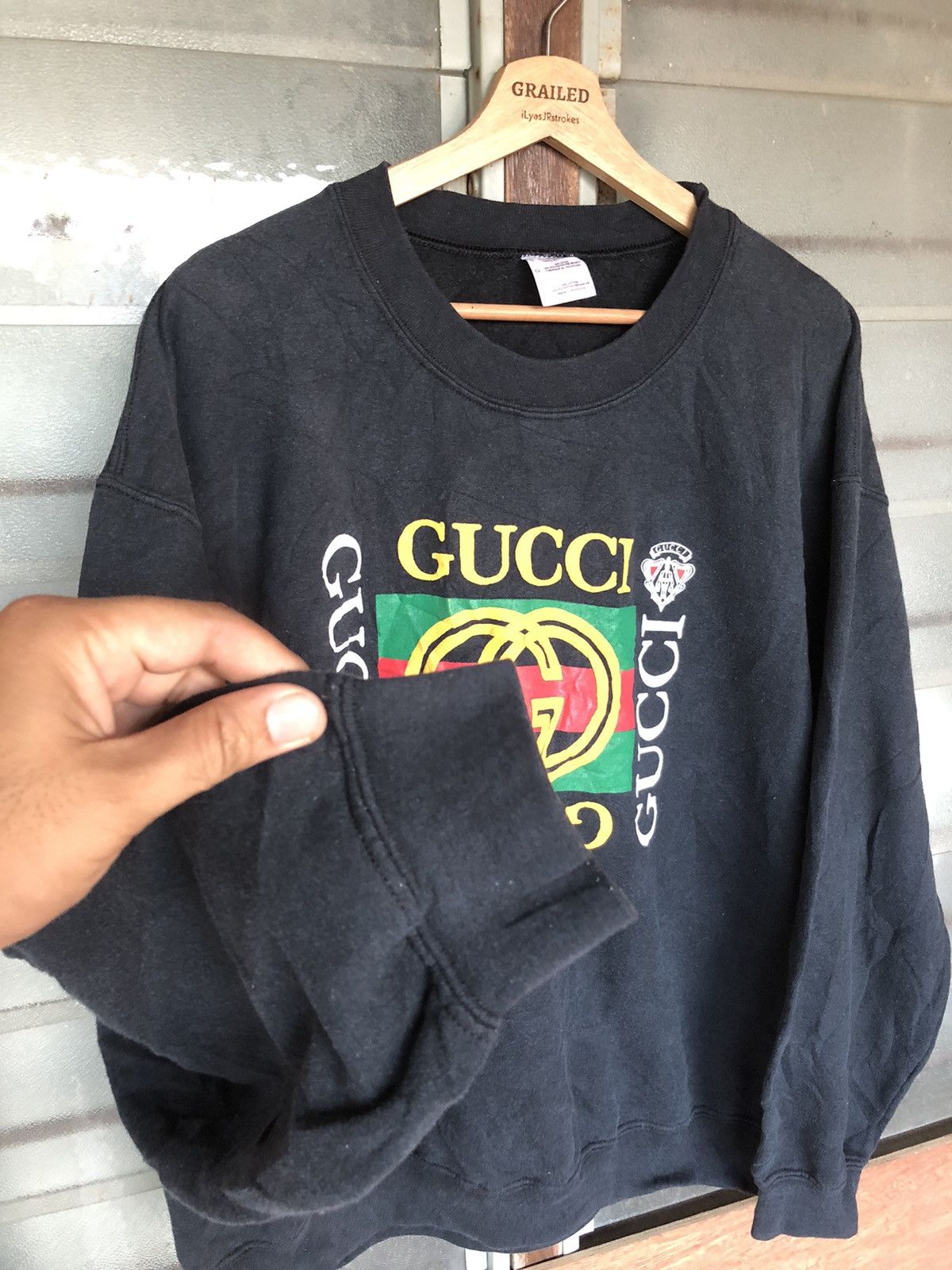 Vintage Vintage 90’s Gucci Bootleg Sweatshirt Size US L / EU 52-54 / 3 - 7 Thumbnail