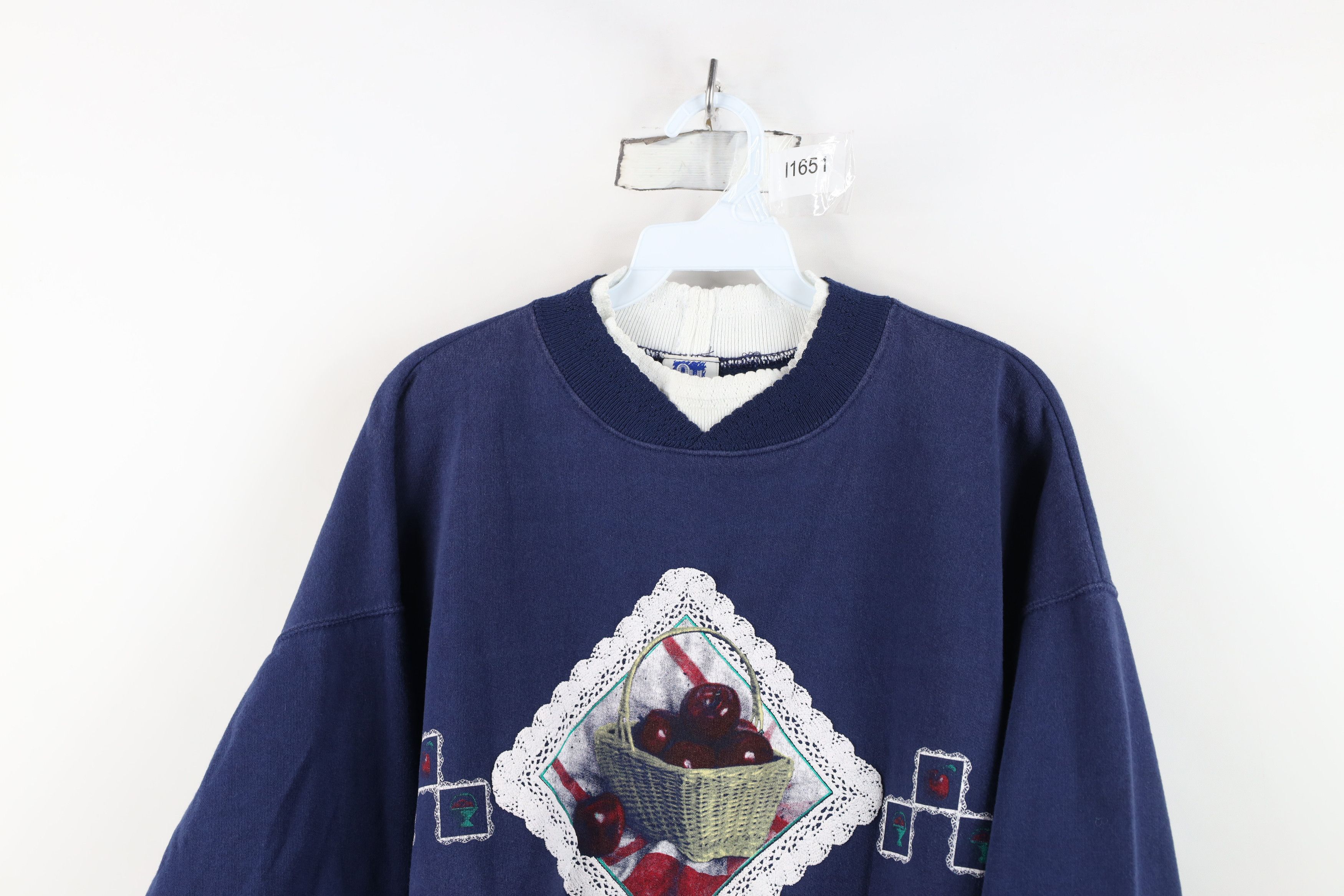 Vintage Vintage 90s Country Apple Vermont Layered Sweatshirt USA Size XL / US 12-14 / IT 48-50 - 2 Thumbnail
