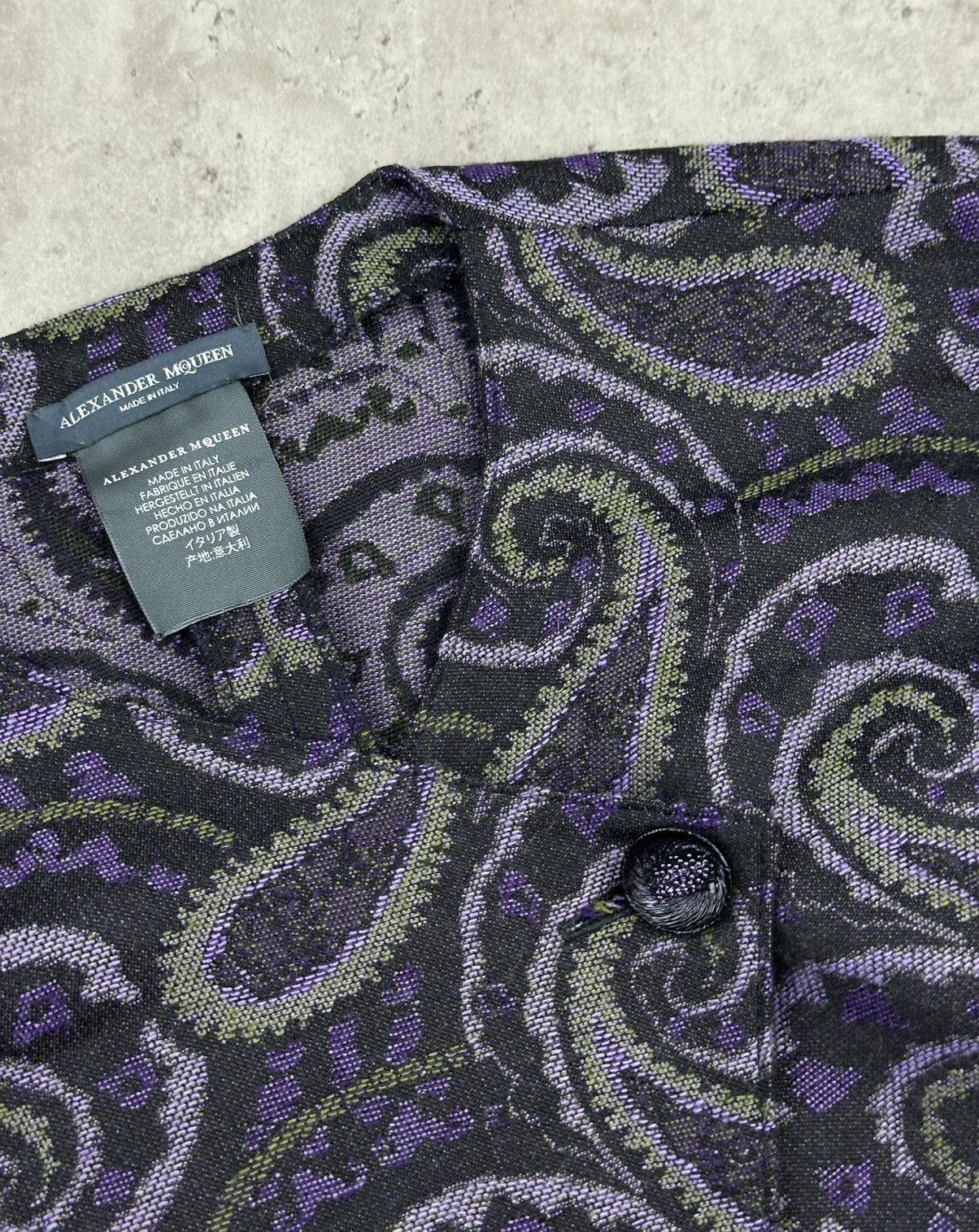 Alexander McQueen Alexander McQueen Paisley Jacquard Blazer Jacket Purple Size US M / EU 48-50 / 2 - 7 Thumbnail