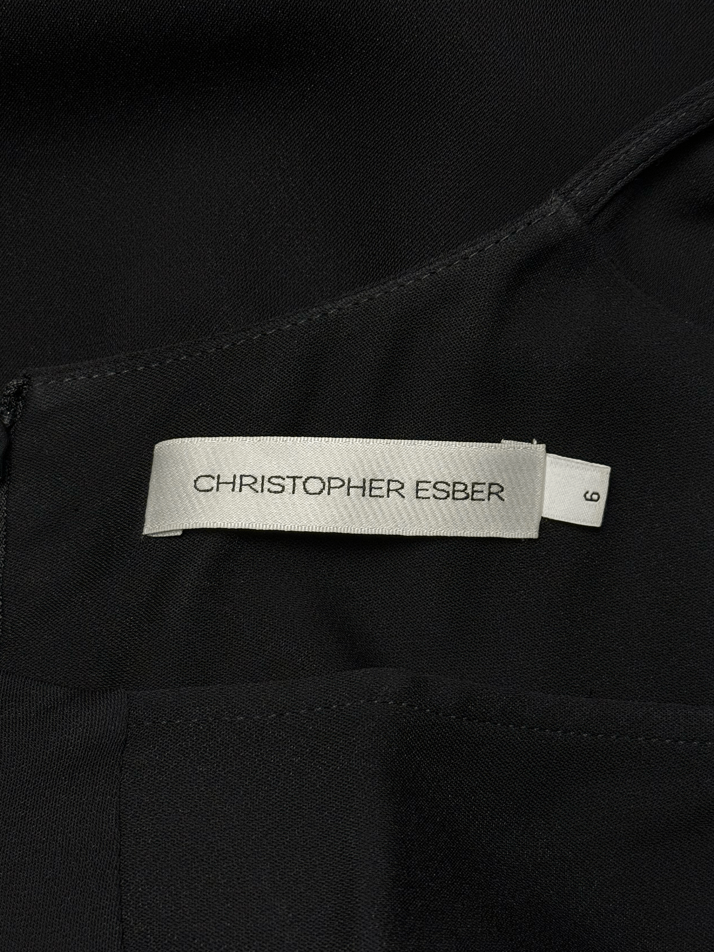 Christopher Esber Christopher Esber multi-Panel disconnect ruched black dress Size XS / US 0-2 / IT 36-38 - 2 Thumbnail