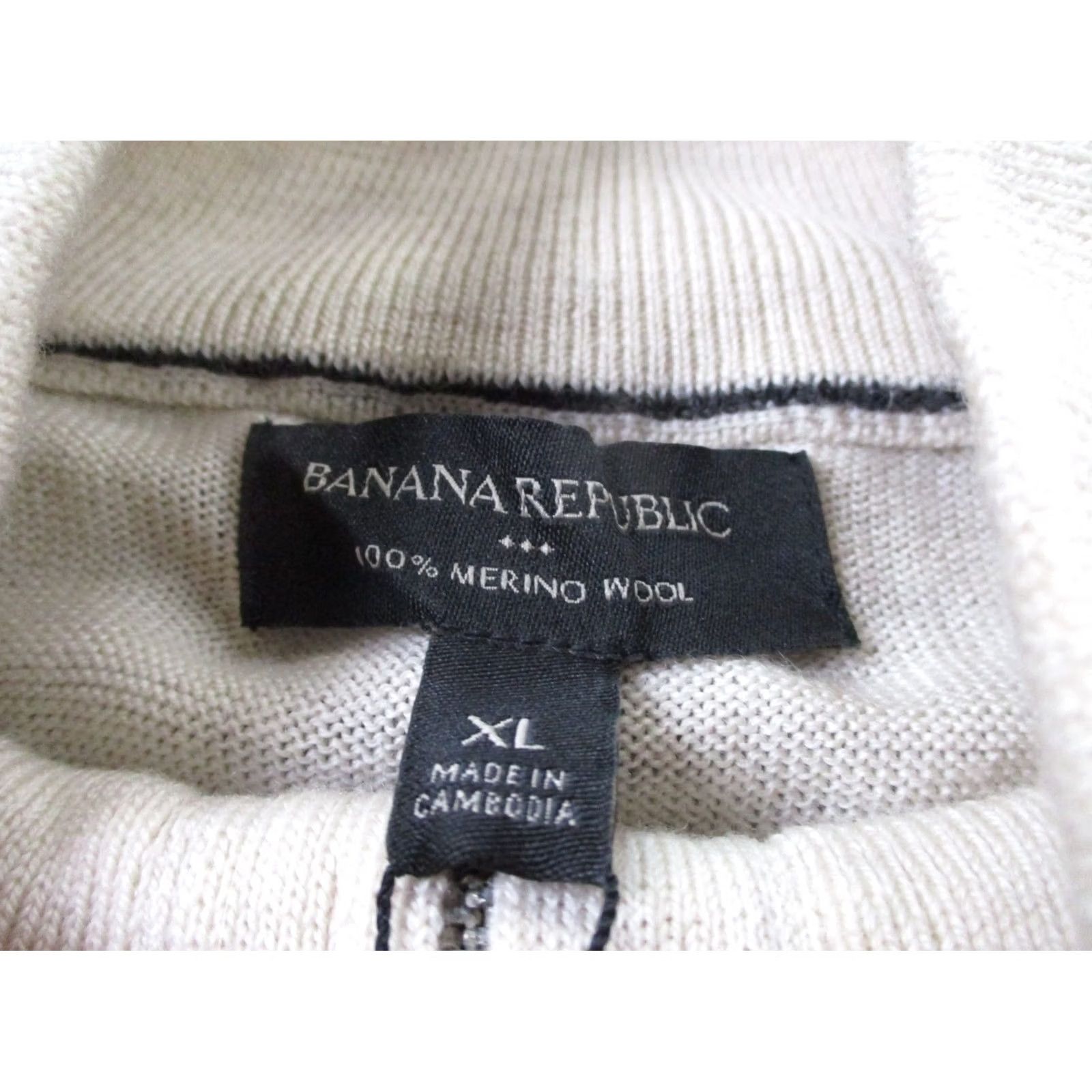 Banana Republic Banana Republic Sweater Mens XL Beige Wool Pullover Classic Outdoor Preppy Size US XL / EU 56 / 4 - 6 Thumbnail