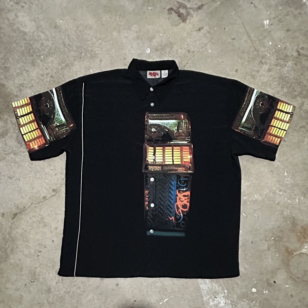 Vintage 90s Vintage music shirts with unique sleeves design Size US XL / EU 56 / 4 - 1 Thumbnail