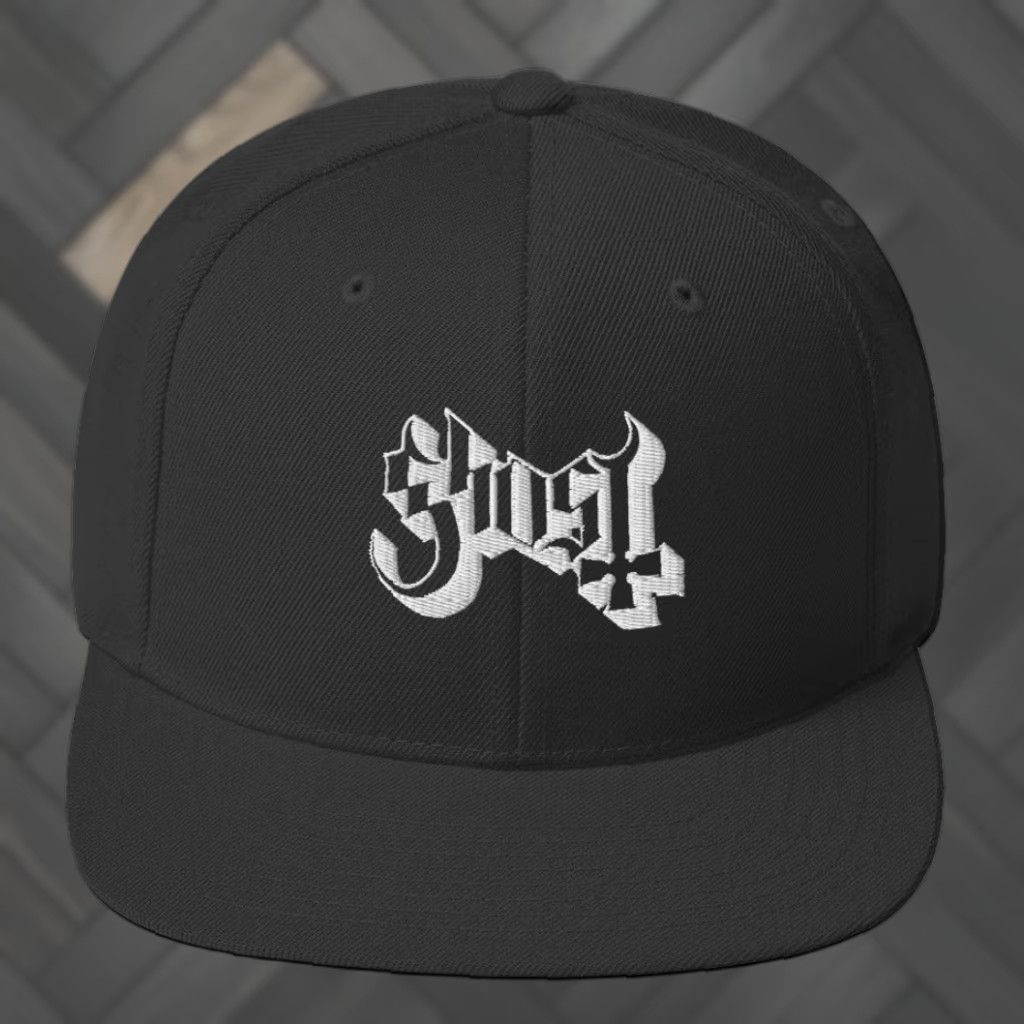 Vintage VINTAGE Ghost Logo Adjustable Snapback Hat Black Officially Licensed Size ONE SIZE - 1 Preview