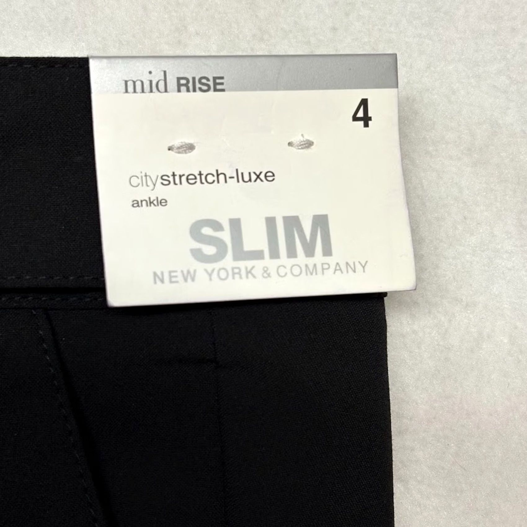 Vintage New York & Company Black Mid Rise Crop Dress Pants City Stretch Luxe Size 4 Size 27" / US 4 / IT 40 - 7 Thumbnail