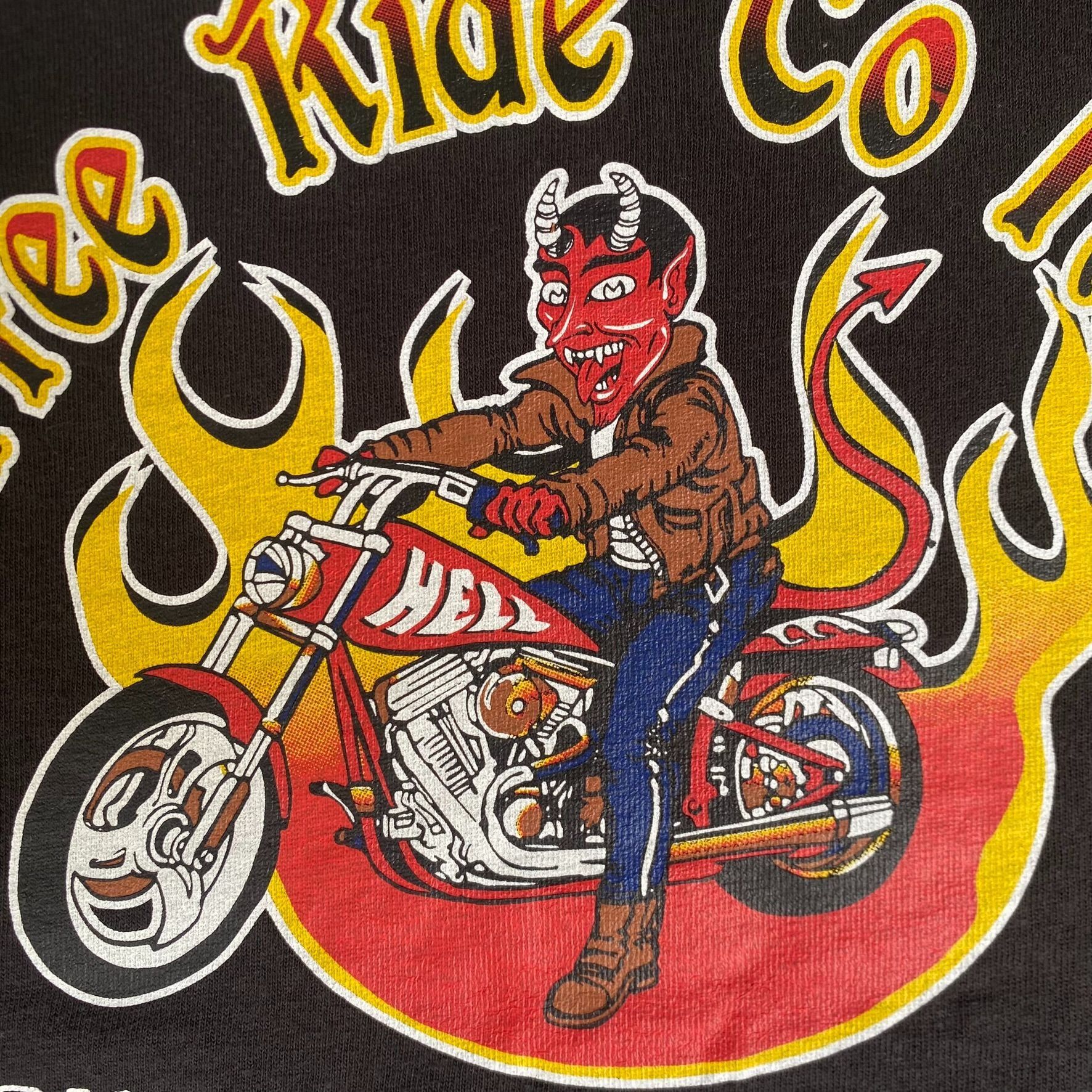 Delta Vintage Y2K Devil Biker Shirt Hell Punk Motorcycle Tee Size US XL / EU 56 / 4 - 4 Thumbnail