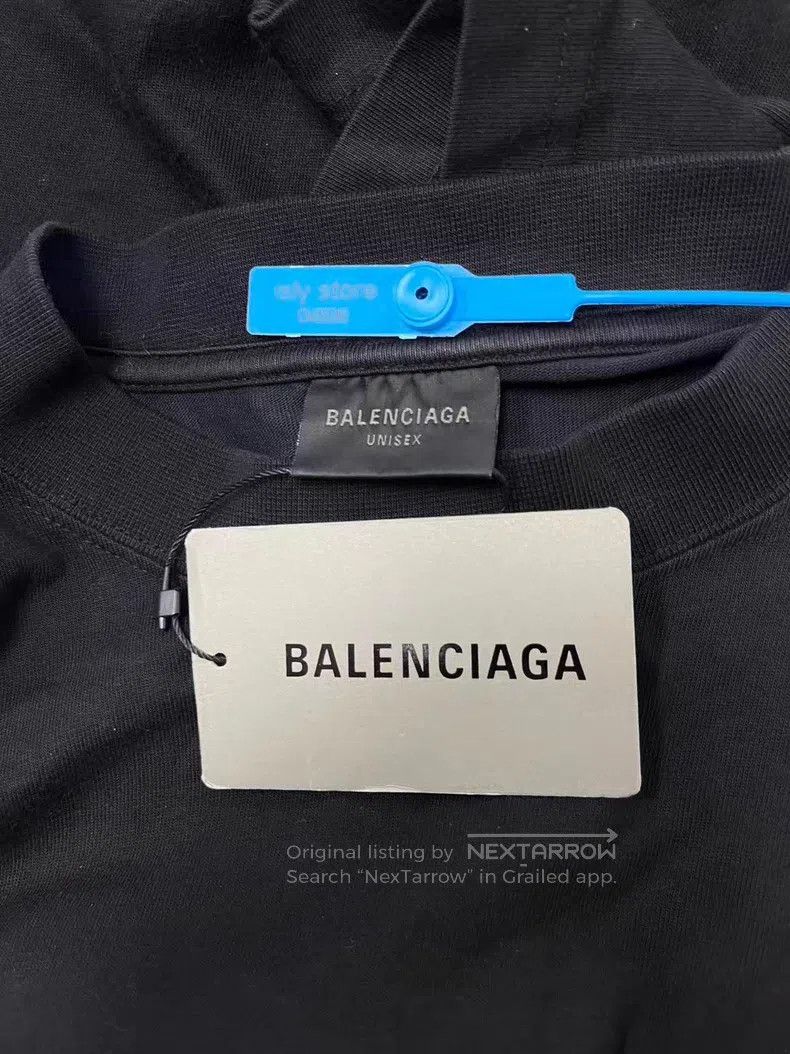 Balenciaga Balenciaga Solid Color Logo Embroidered Round Neck Short S Size US S / EU 44-46 / 1 - 5 Thumbnail