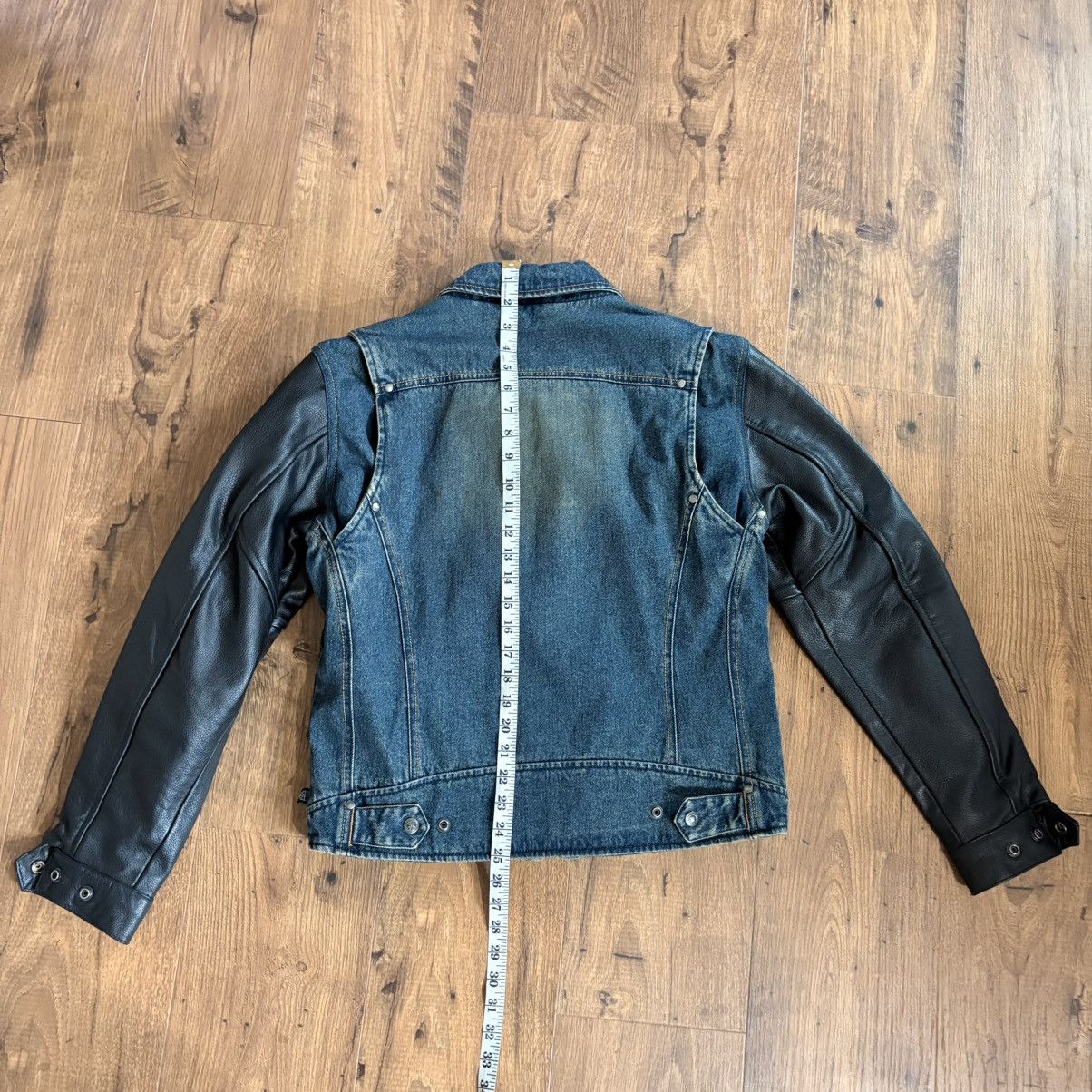 Yamaha Yamaha star vintage leather/denim motorcycle jacket Size US M / EU 48-50 / 2 - 7 Thumbnail