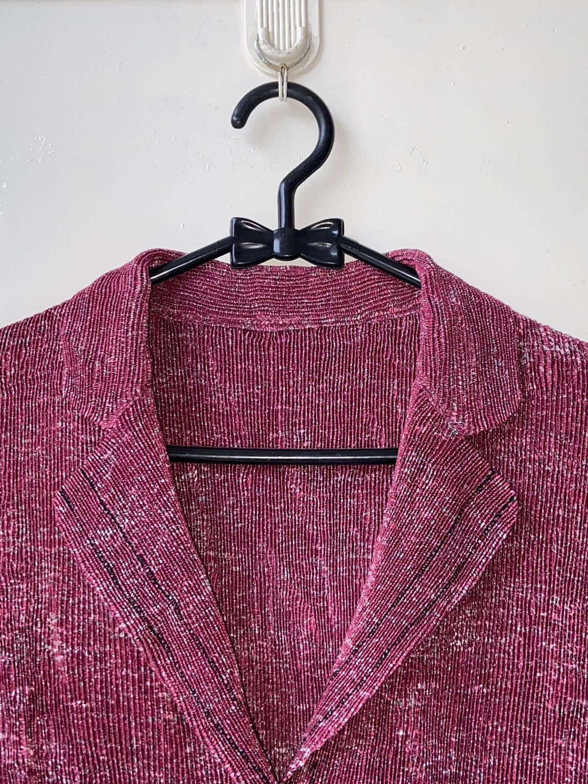 Designer × Japanese Brand COLLINEJARDIN Pink Pleats Blazers Size XS / US 0-2 / IT 36-38 - 4 Thumbnail