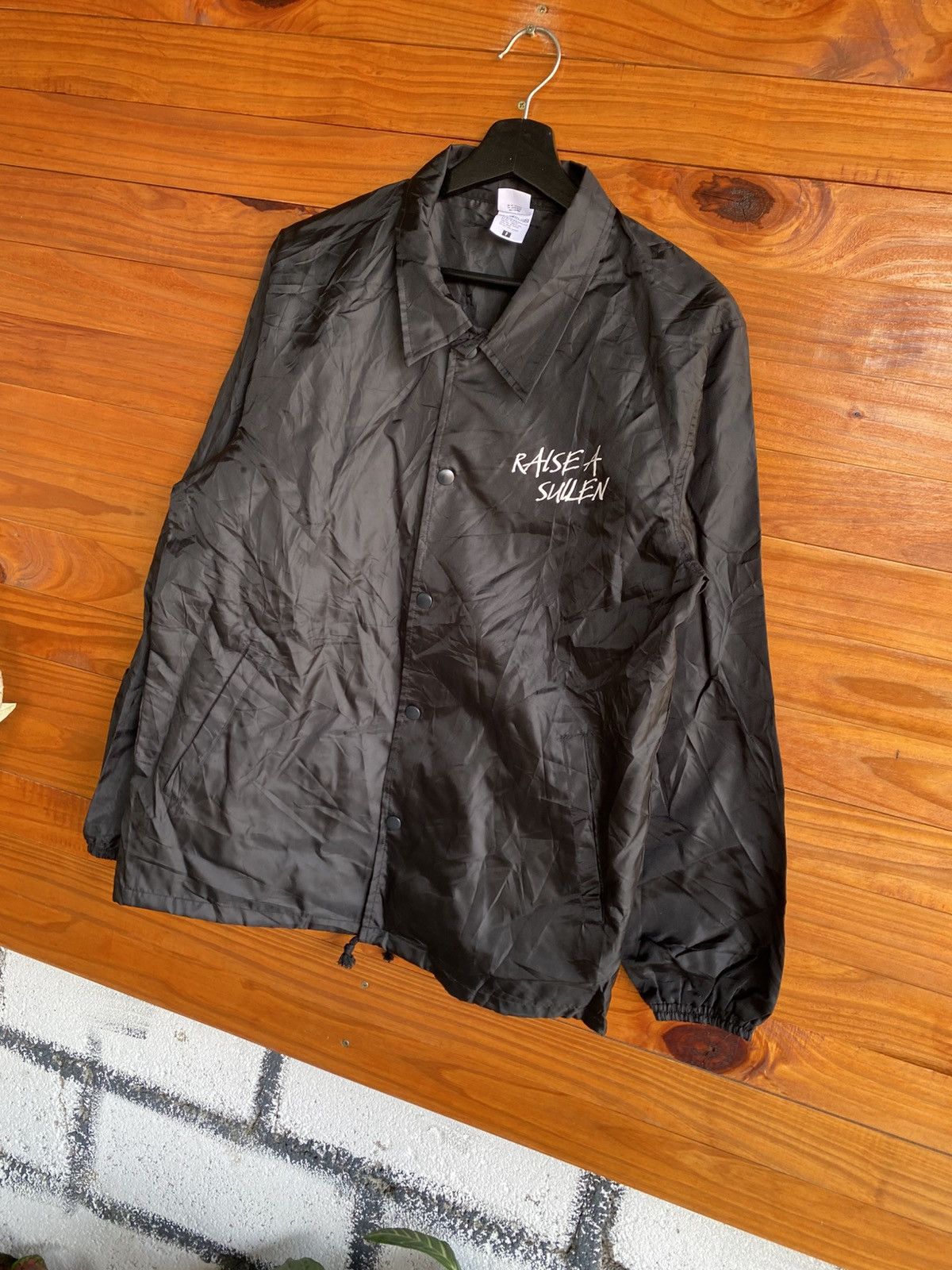 Japanese Brand Raise A Sullen Graphic Coach Jacket Black Streetwear Jacket Size US S / EU 44-46 / 1 - 4 Thumbnail