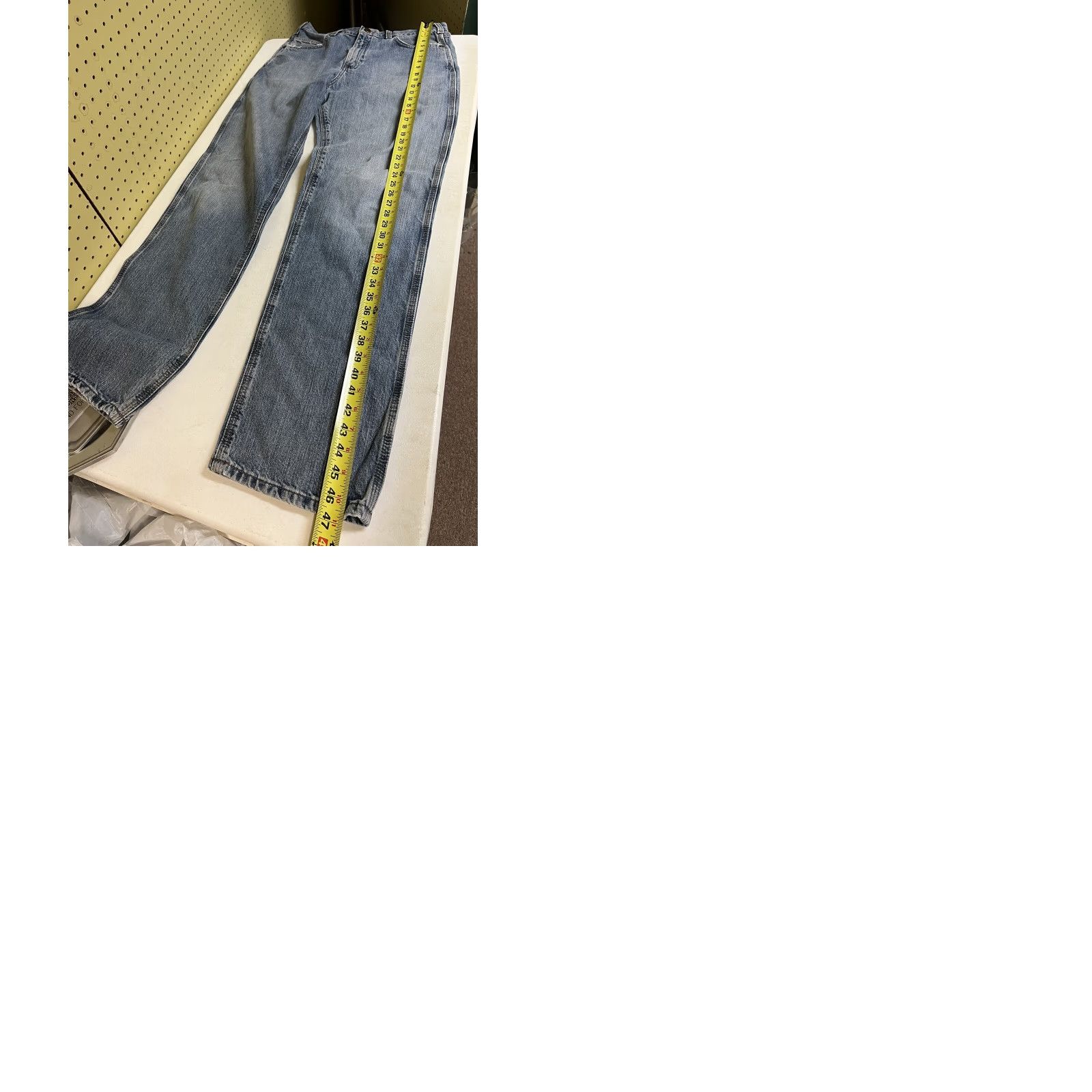 Carhartt Vintage Carhartt B213 Mens Jeans 34x36 Distressed Blue Denim Straight Relaxed 5-Pocket Casual Work/Casual Mens Size US 34 / EU 50 - 9 Thumbnail