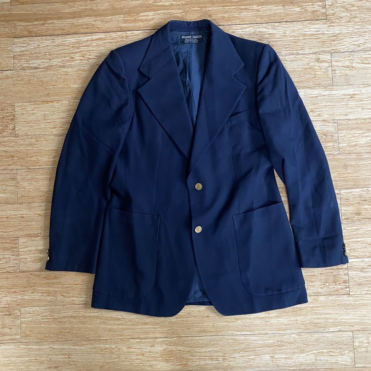 Pierre Cardin Pierre Cardin - 1970s Blazer (Navy) Size 42S - 1 Thumbnail
