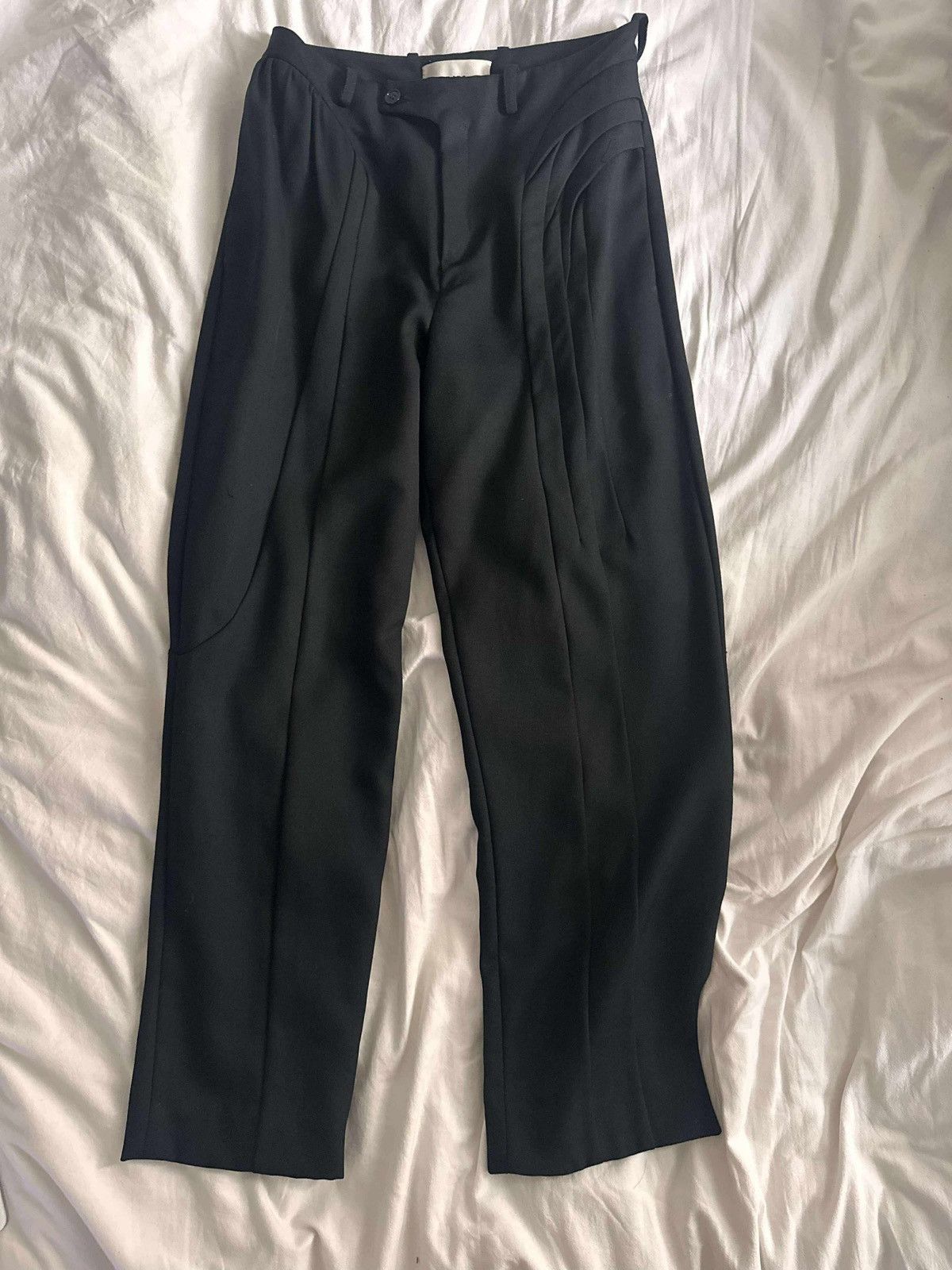 Other Vejas Asymmetric Cascading Wool Trousers Size 26" / US 2 / IT 38 - 9 Thumbnail