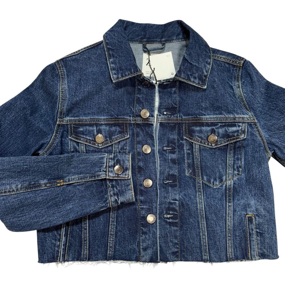 Zara NWT New Zara Cropped Denim Jacket Size S Size S / US 4 / IT 40 - 5 Thumbnail
