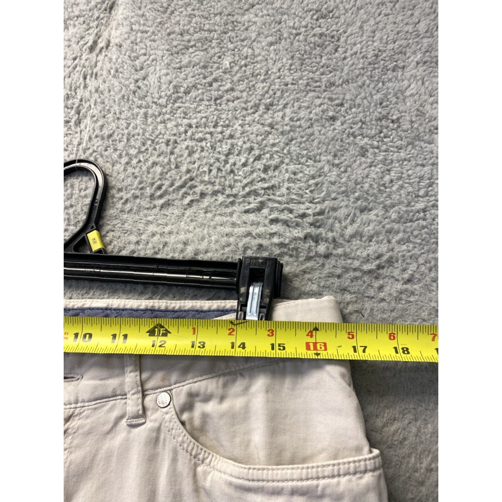 Peter Millar PETER MILLAR Mens Pants 33 X 32 Ivory Golf 5-Pocket Khakis Modern Classic Fit Mens Size US 33 - 3 Thumbnail