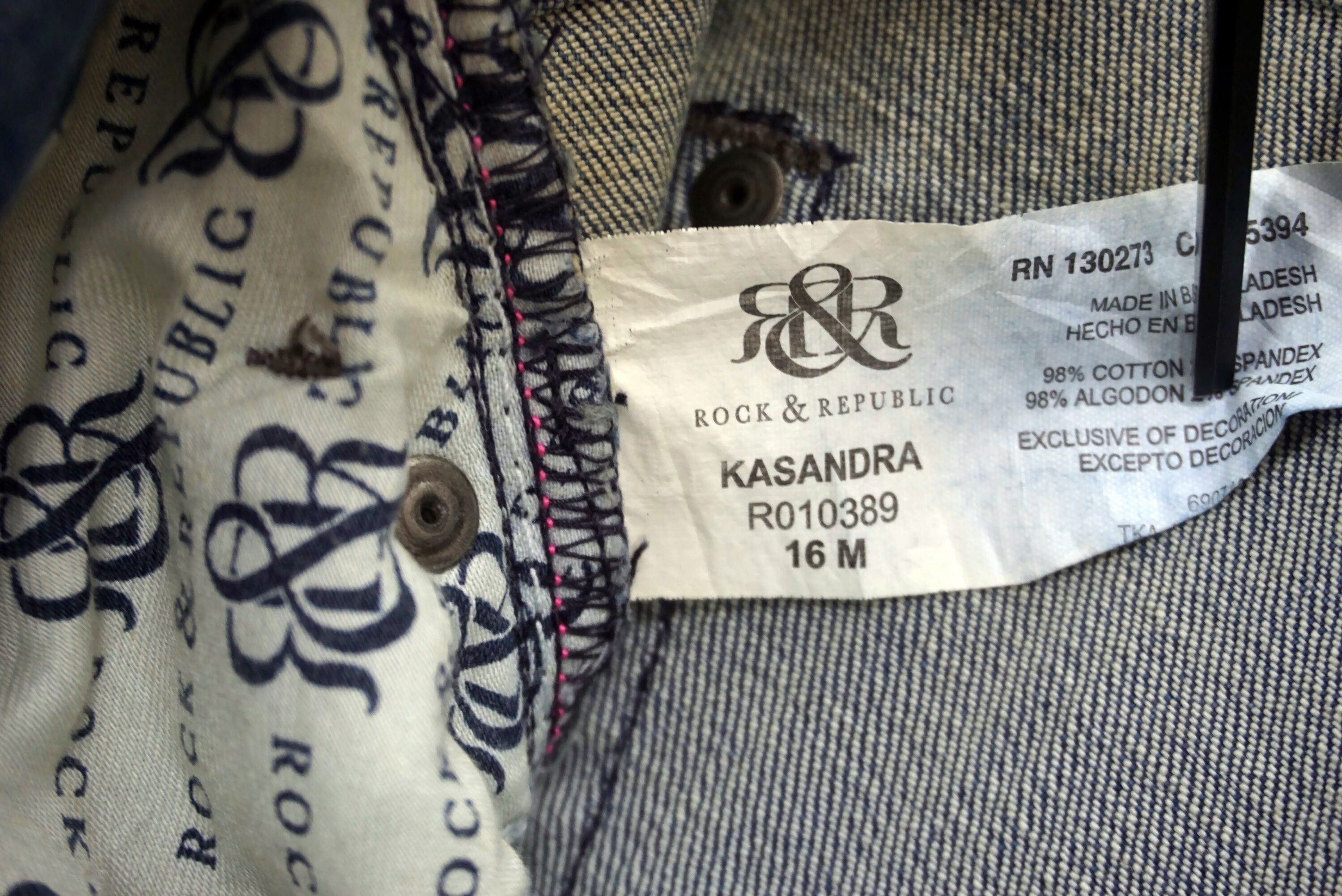 Rock & Republic Kasandra Jeans fits W38xL33 Bondage Bootcut Studded Denim Size 38" / US 16 / IT 52 - 12 Thumbnail