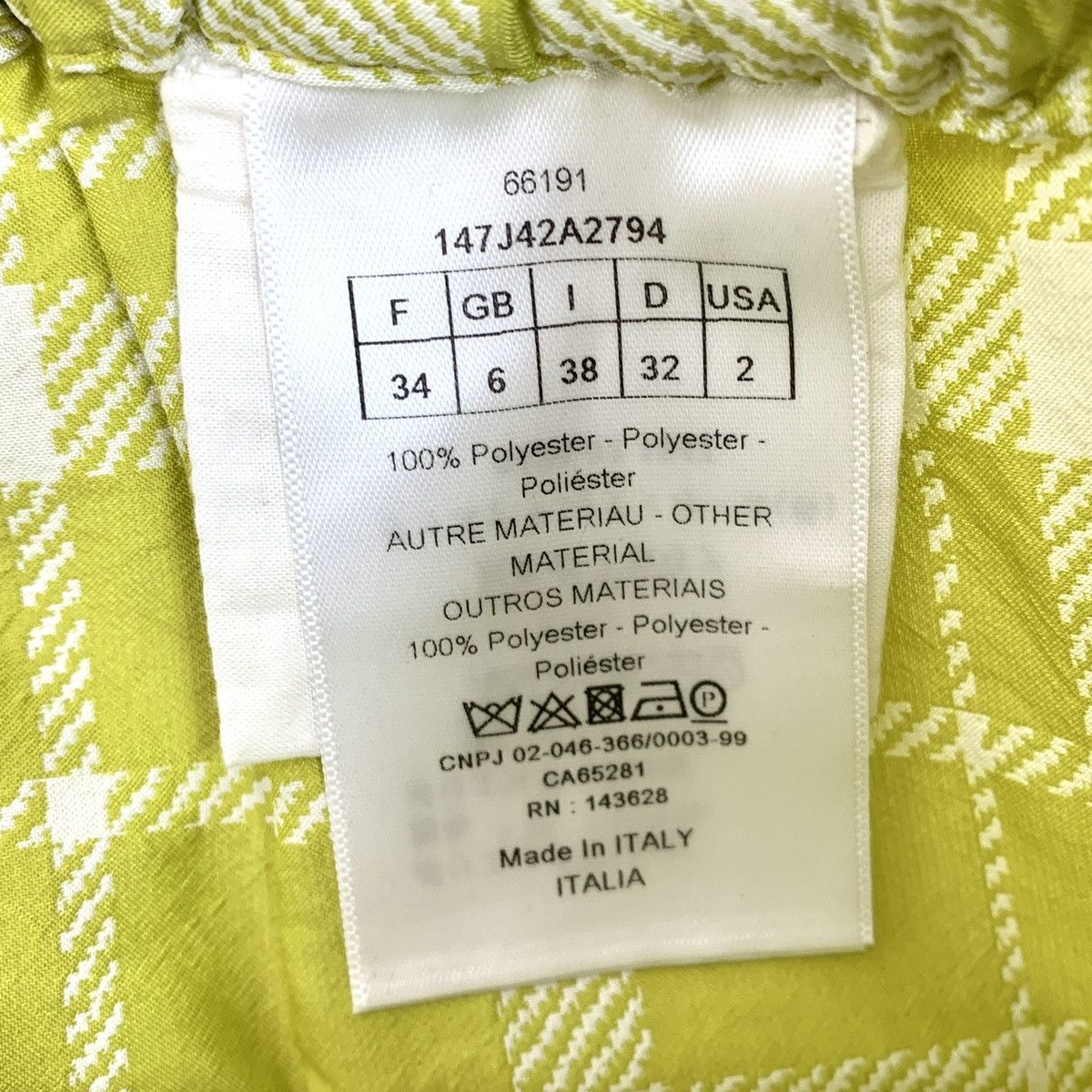 Dior Dior Color-blocked Plaid Drawstring Casual Mini Skirt K26WX Size 24" / US 00 / IT 34 - 8 Thumbnail