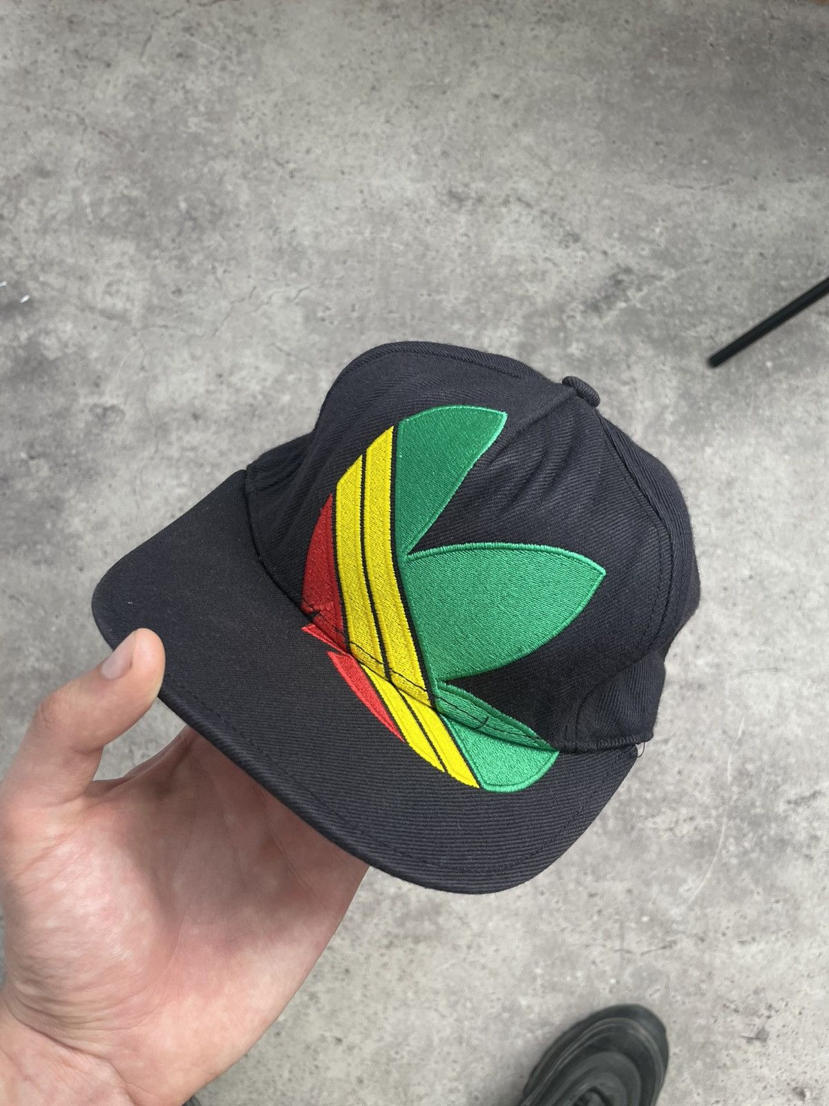 Adidas × Vintage Vintage Adidas Rasta Trefoil cap 2011 Size ONE SIZE - 3 Thumbnail