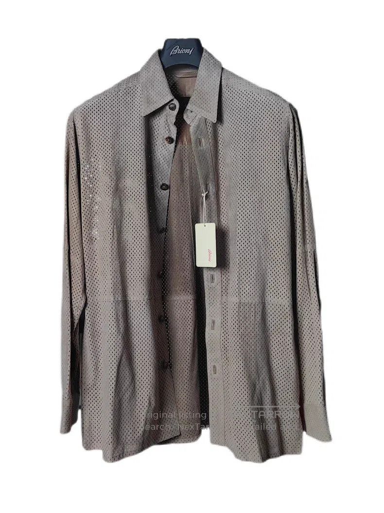 Brioni Brioni Handmade Openwork Leather Jacket Size US M / EU 48-50 / 2 - 2 Thumbnail