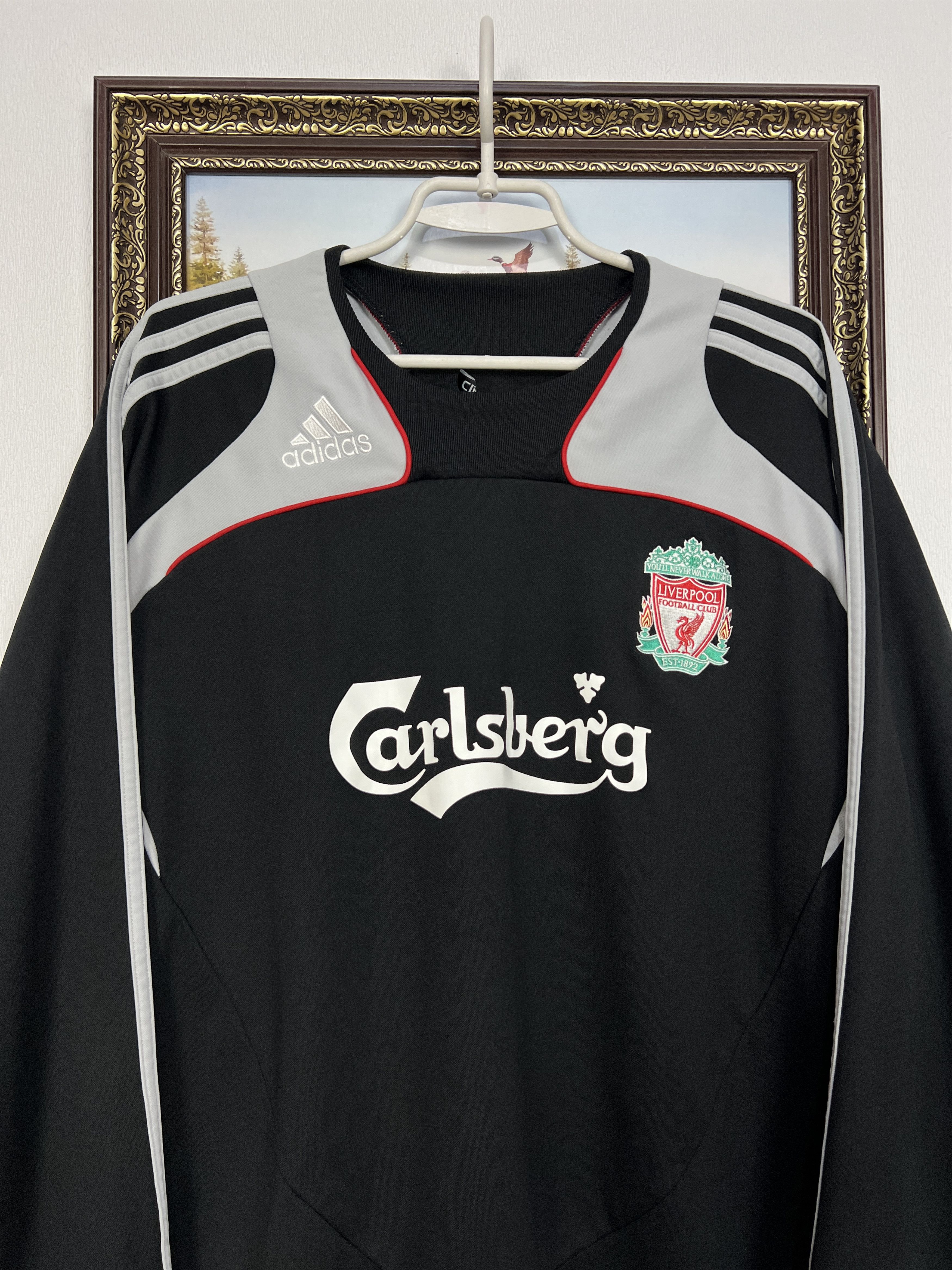 Adidas Liverpool Football Sweatshirt Soccer Track Top Crewneck Size US XL / EU 56 / 4 - 2 Thumbnail
