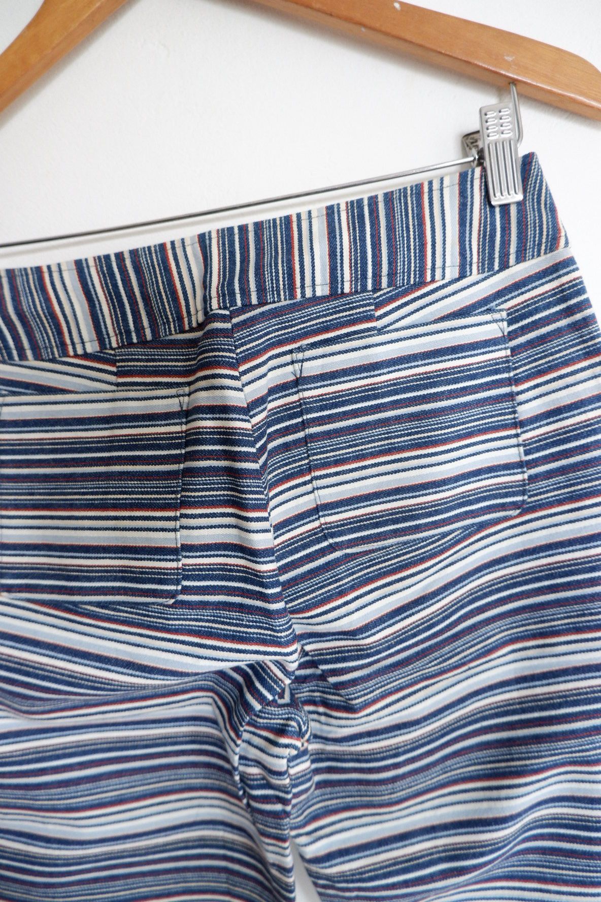Japanese Brand Vintage Starship Japan Flare Linen Jeans Size 25" / US 0 / IT 36 - 6 Thumbnail