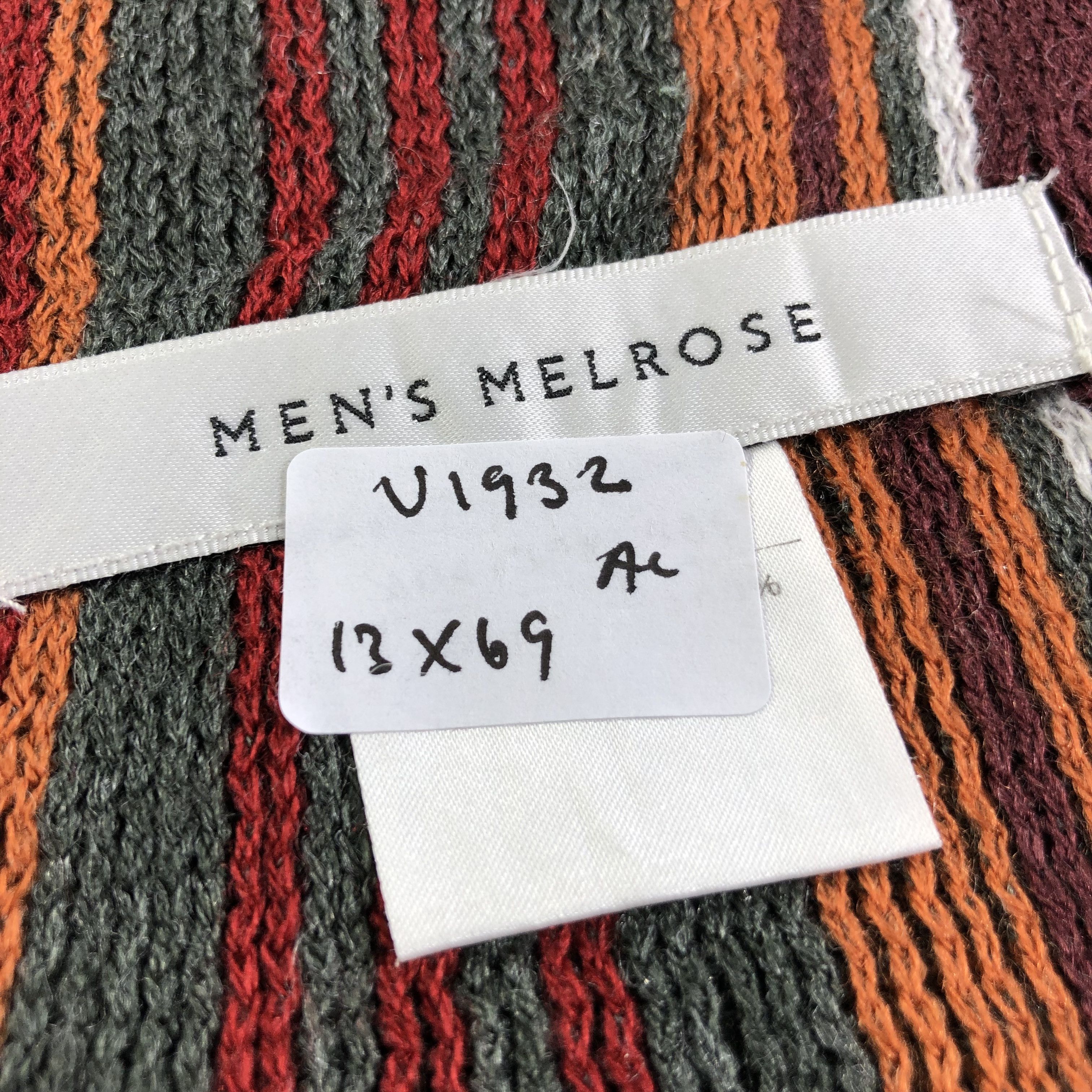 Melrose Men's Melrose Striped Scarf Muffler V1932 Size ONE SIZE - 6 Thumbnail