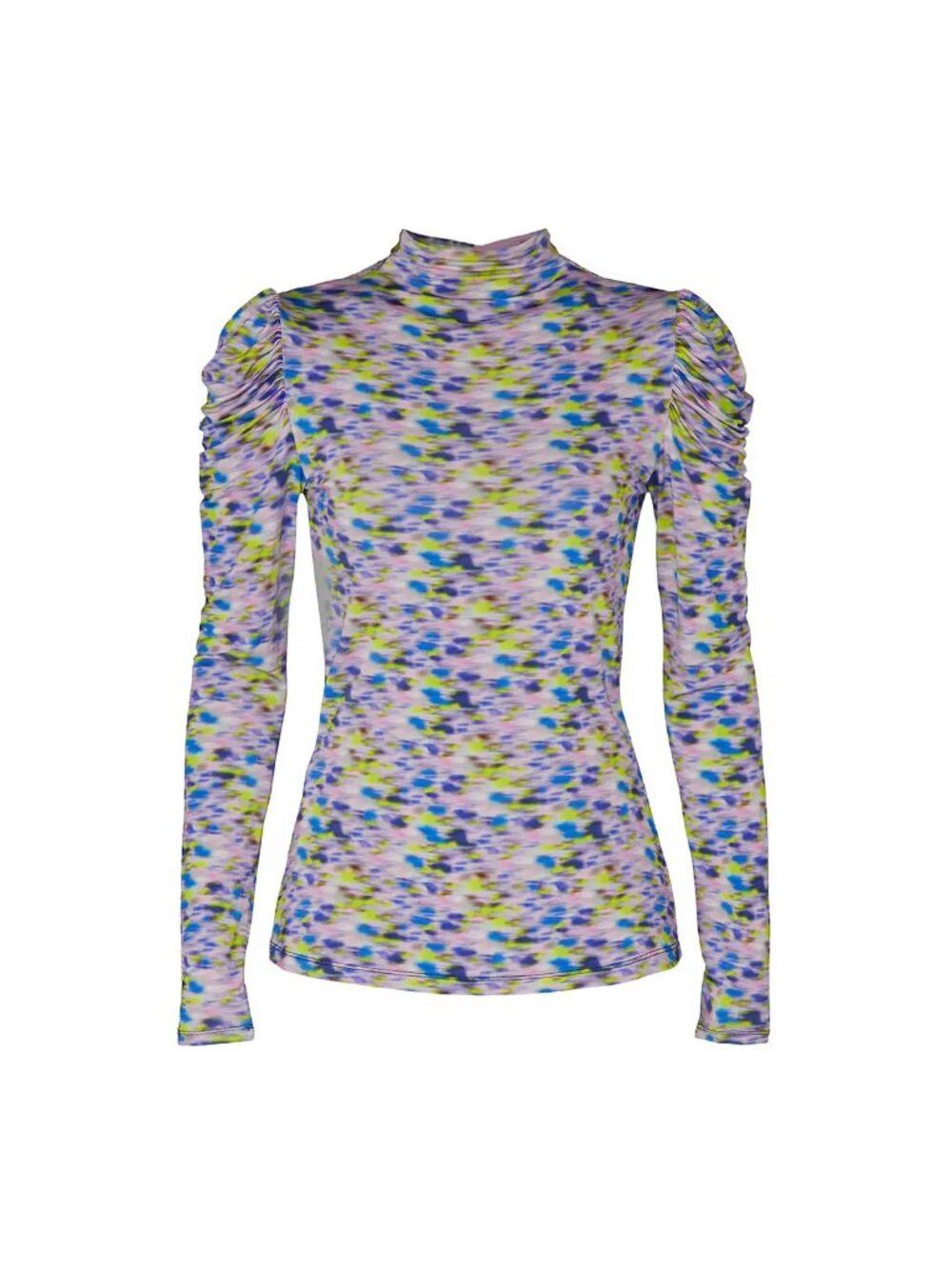 Tanya Taylor Tanya Taylor Adonica Long Sleeve High Neck Top In Blue Haze Size M / US 6-8 / IT 42-44 - 2 Thumbnail
