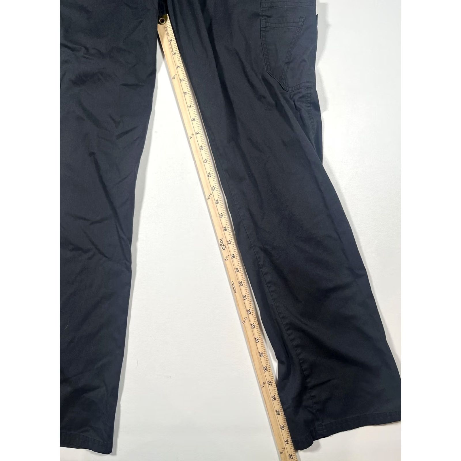 Vintage Butter-Soft Stretch Scrub Cargo Pants XLT Black Elastic Waist Womens 15850SR XL Black UA Scrubs Size US 36 / EU 52 - 5 Thumbnail