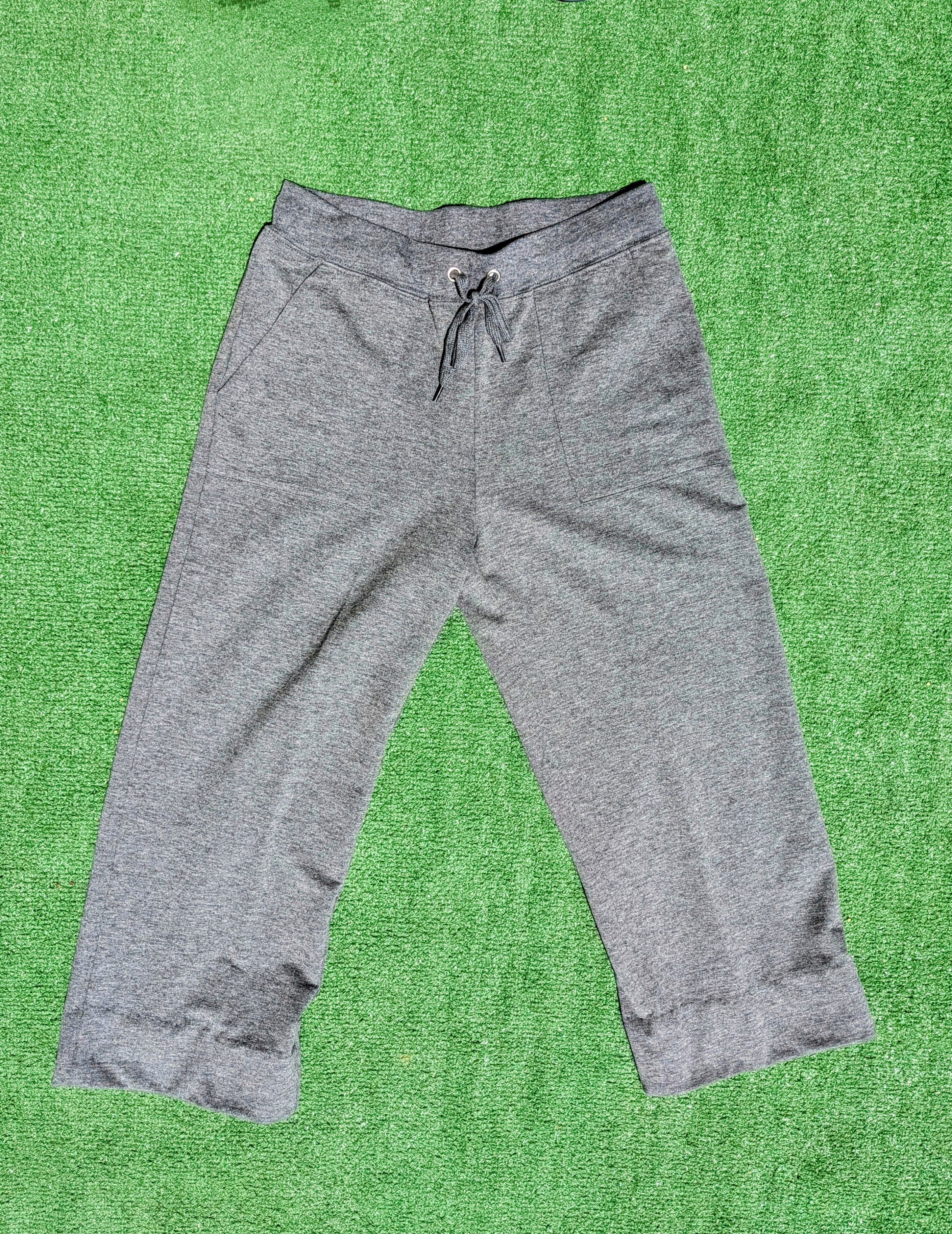 Other Zena Sport Wide HEMMED Capri Pants Cotton Blend Drawstring Size 28" / US 6 / IT 42 - 2 Thumbnail