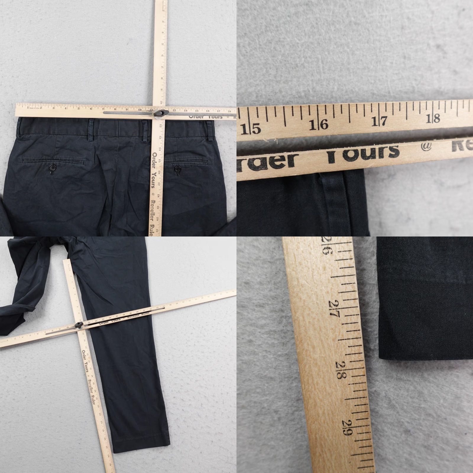Polo Ralph Lauren VINTAGE Polo Ralph Lauren Pants Mens 34x30 Chino Blue 90s Hook Eye Trousers Flat Front Pockets 29in Inseam Regular 34x30 Men Blue Chino Pants Size US S / EU 44-46 / 1 - 8 Thumbnail