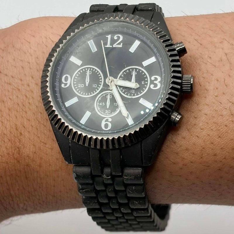 Other Black Retro Men’s Watch Size ONE SIZE - 2 Thumbnail